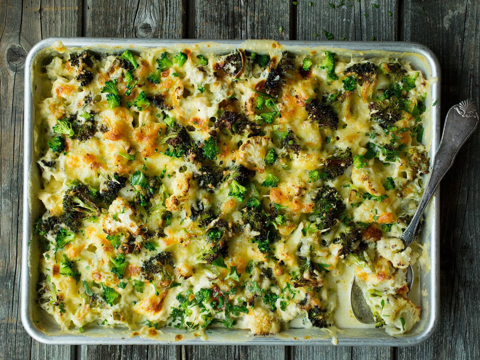 Bilde Av Vakkert Presentert Blomkål Brokkoli Suppe