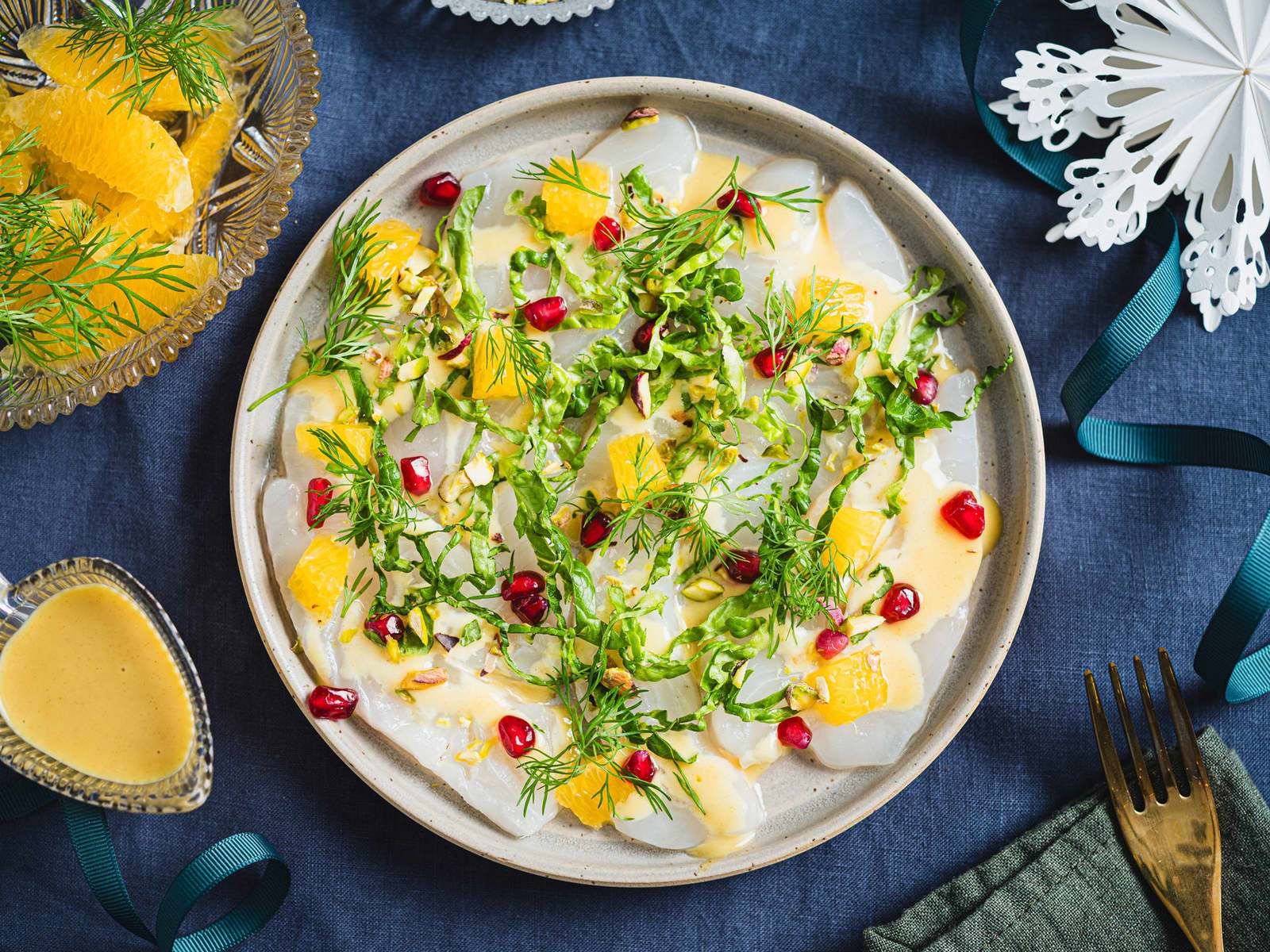 Appelsin- og akevittgravet kveite