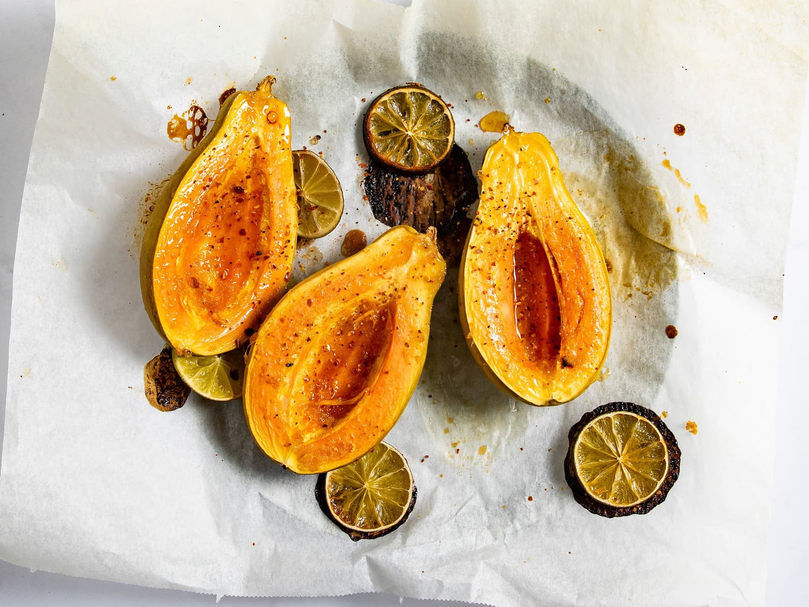 Ovnsbakt papaya med lime