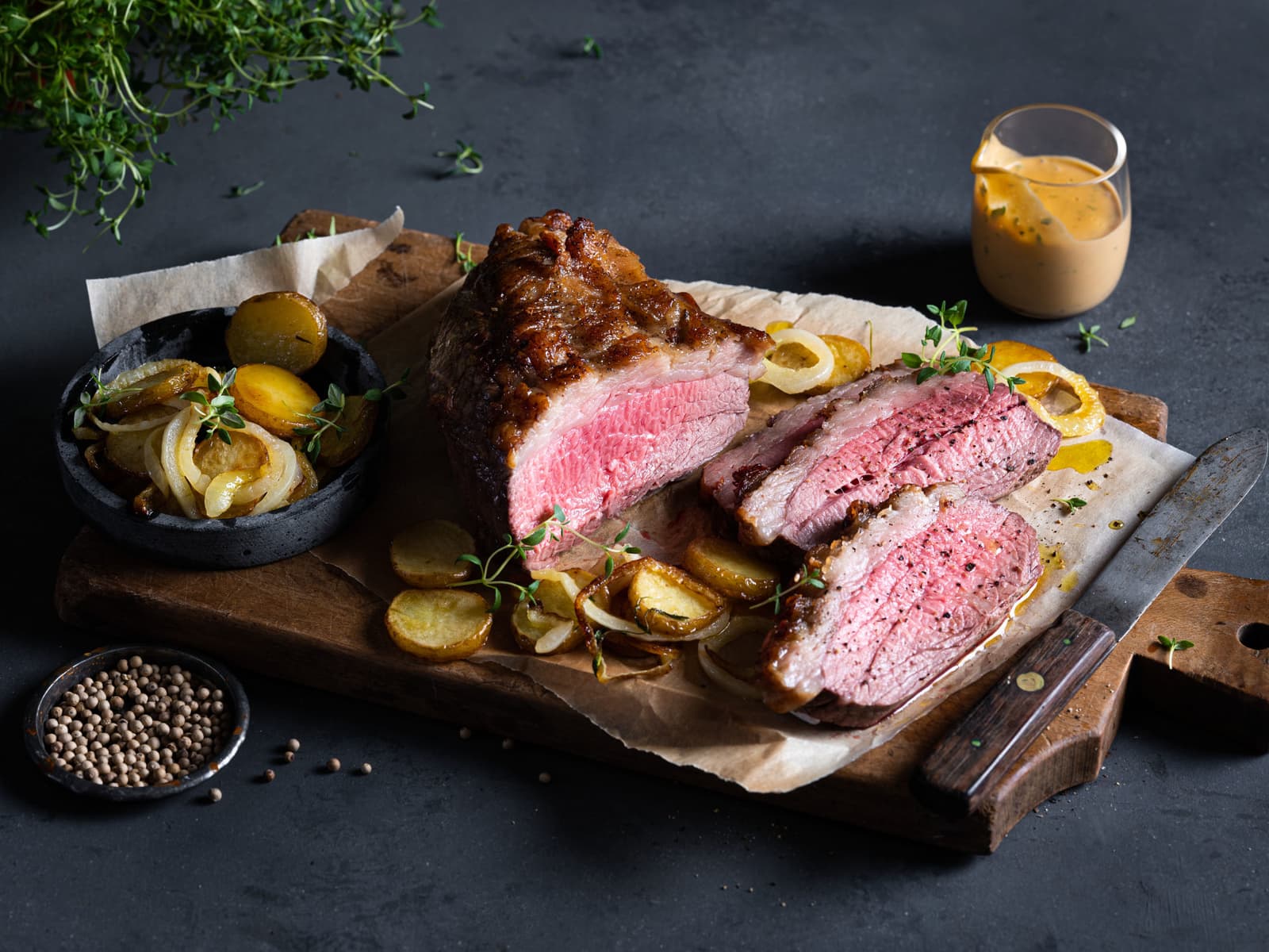 Tri-Tip With Grill Spice And Mushroom Sauce