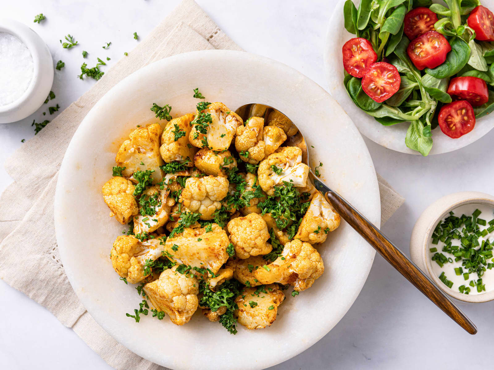 Marinert og sprø blomkål i airfryer