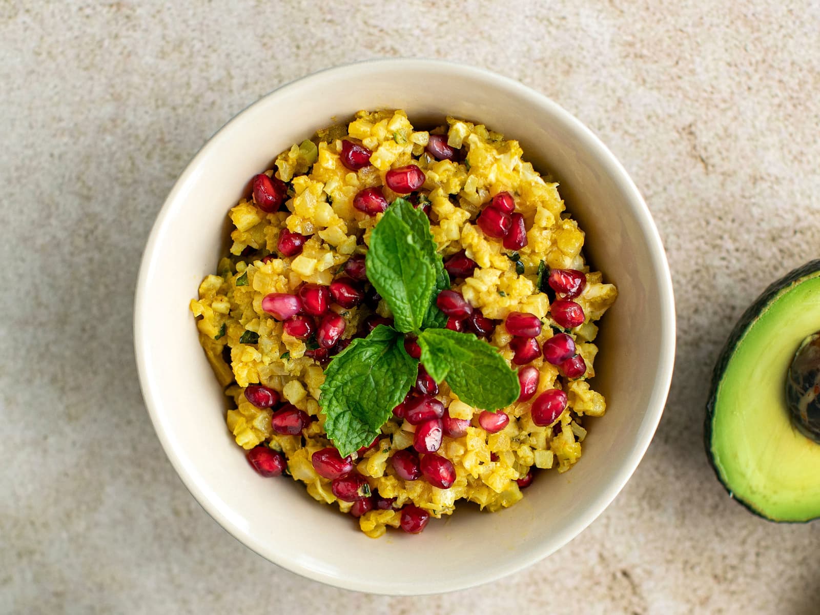 Blomkålris med curry og kokos