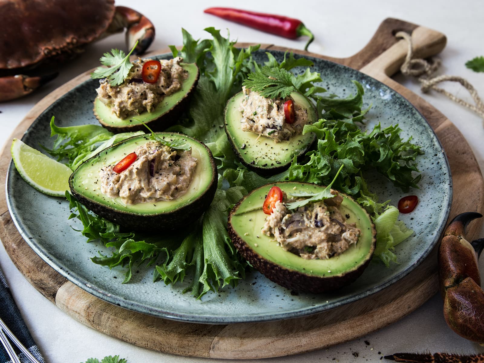 Krabbesalat i avokado