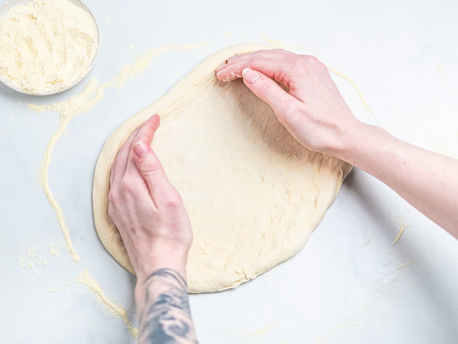 Langtidshevet pizzadeig - 48 timer