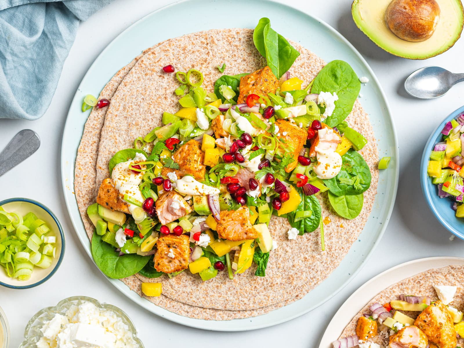 Taco med laks og feta