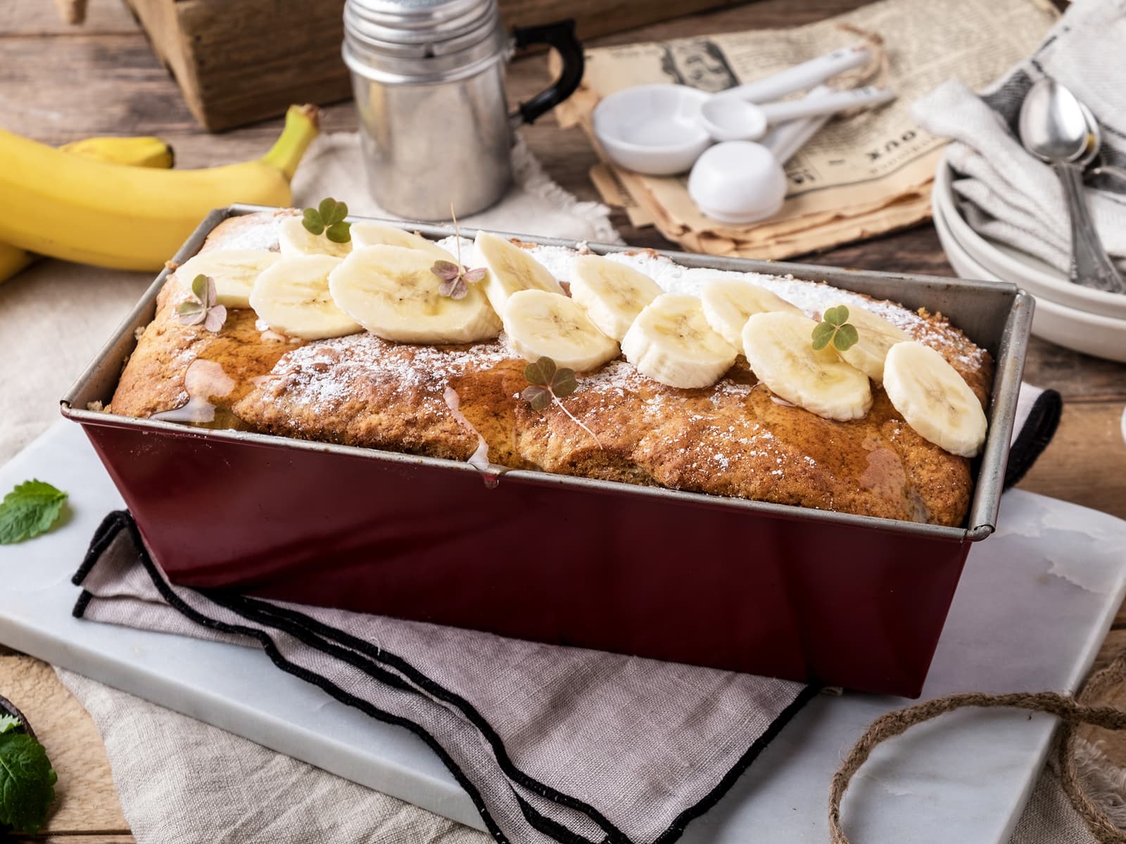 Saftig banankake med sjokolade