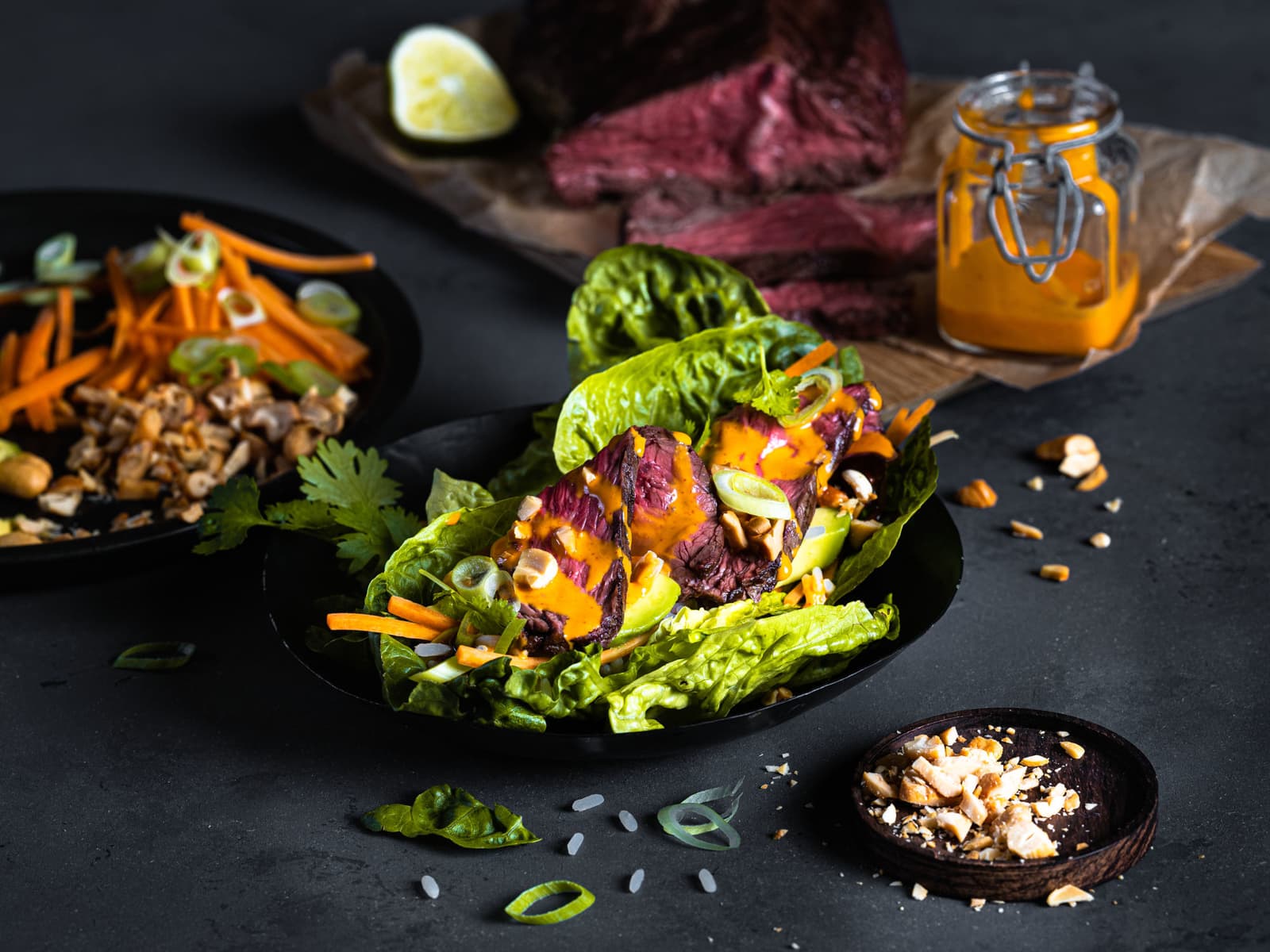 Asiatisk "taco" med Hanger steak