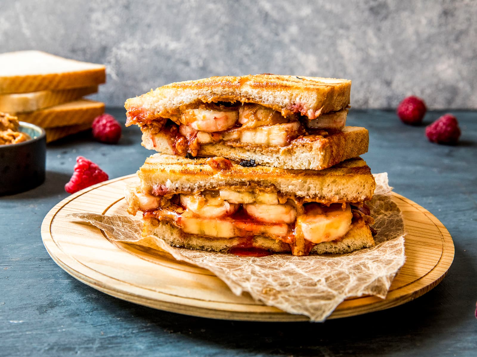 Toast med banan og peanøttsmør