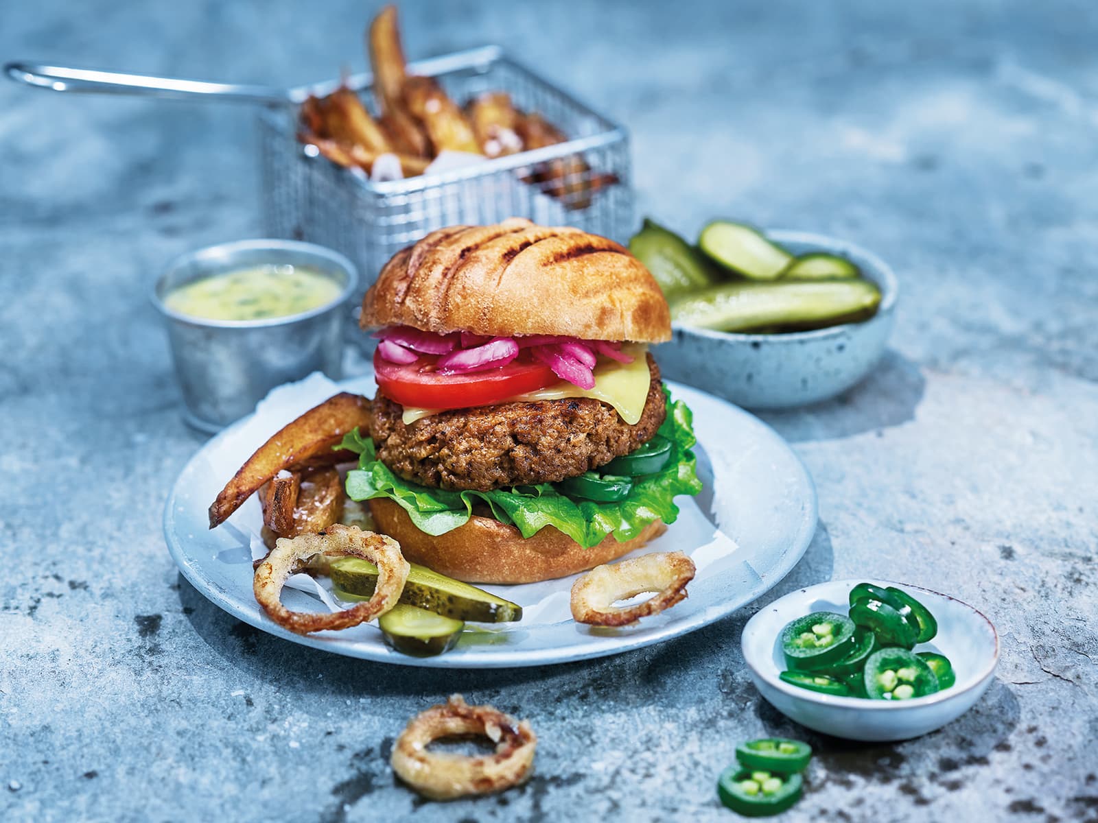 Vegetarburger Presentasjon