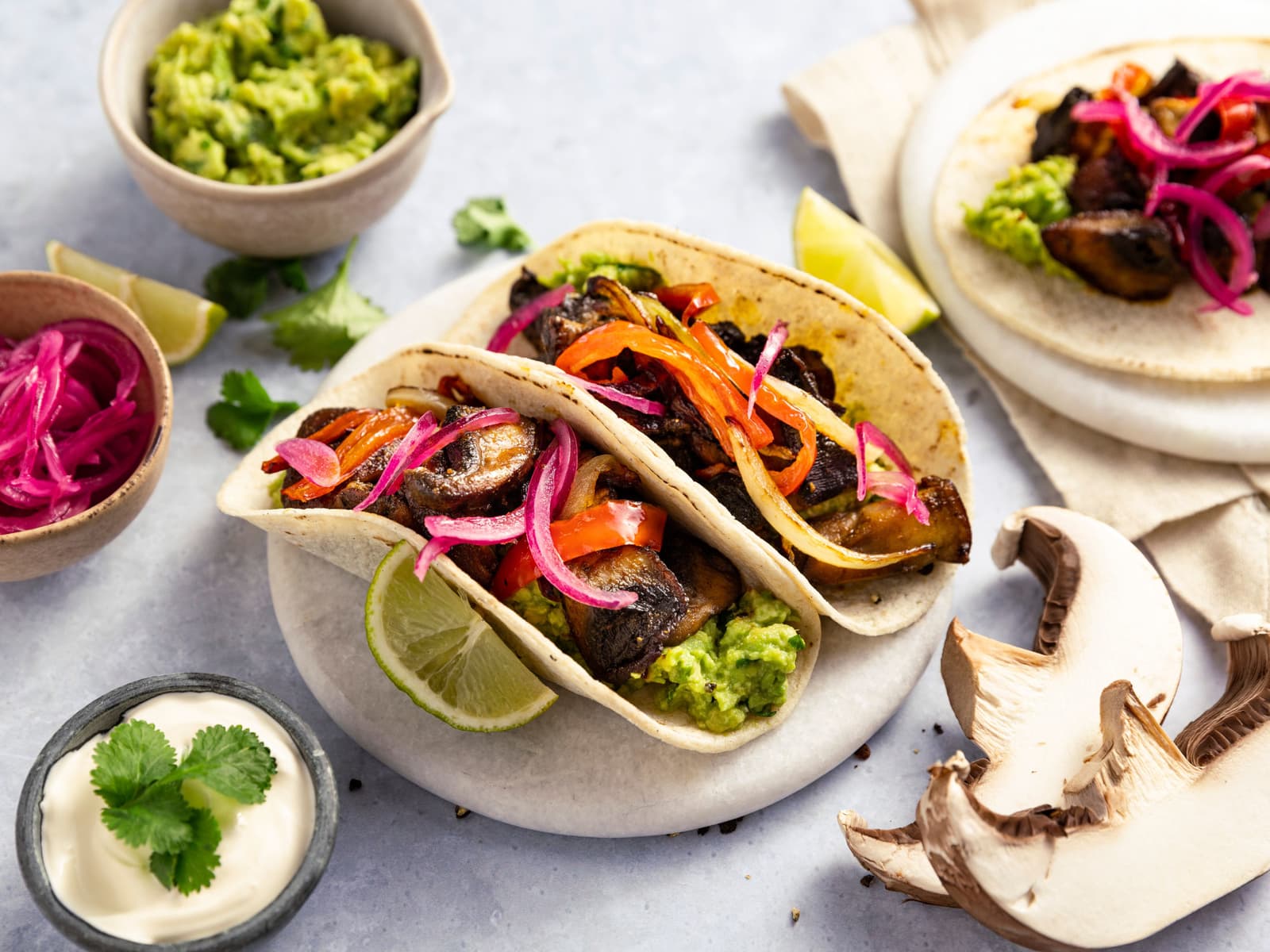 Fajitas med portobellosopp