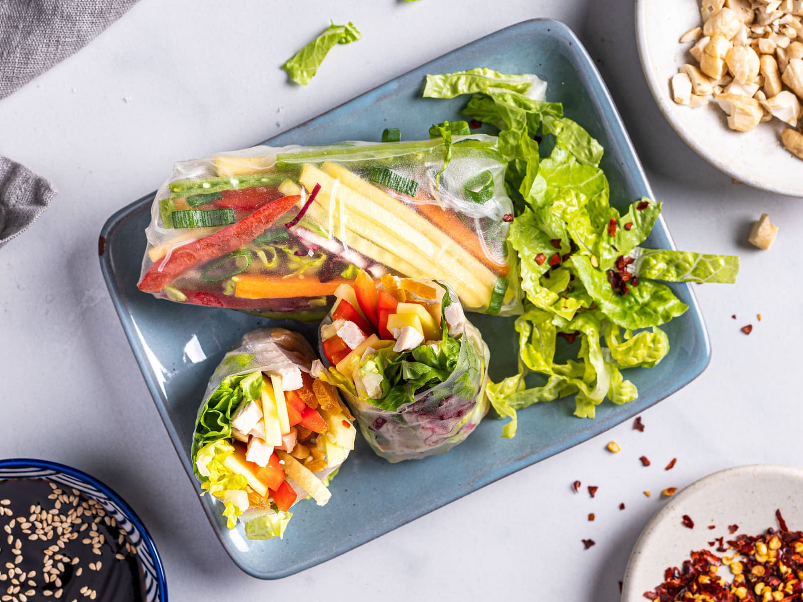 Sommerruller med kylling