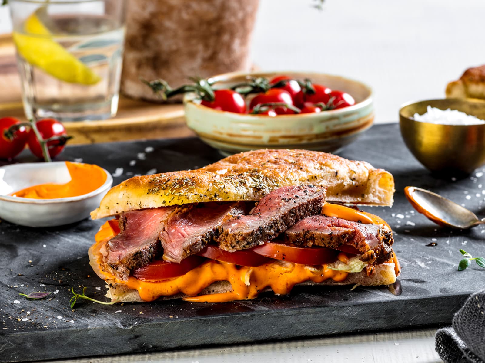 Ytrefilet av lam i focaccia