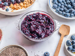 Rørte blåbær med chiafrø