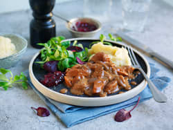 Enkel stroganoff med pølse