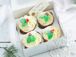 Julecupcakes med frosting