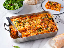 Vegetarlasagne med linser