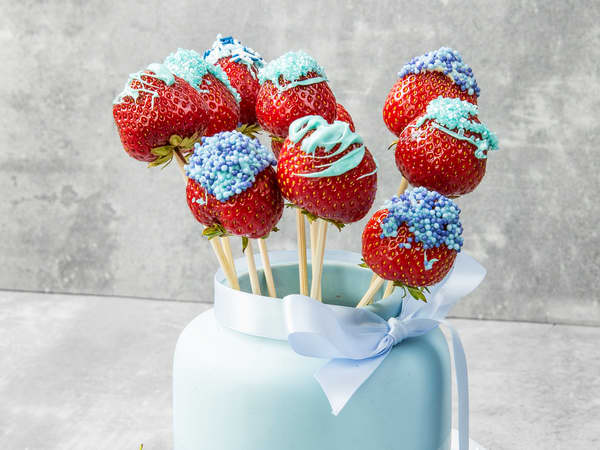 Blå jordbærpops