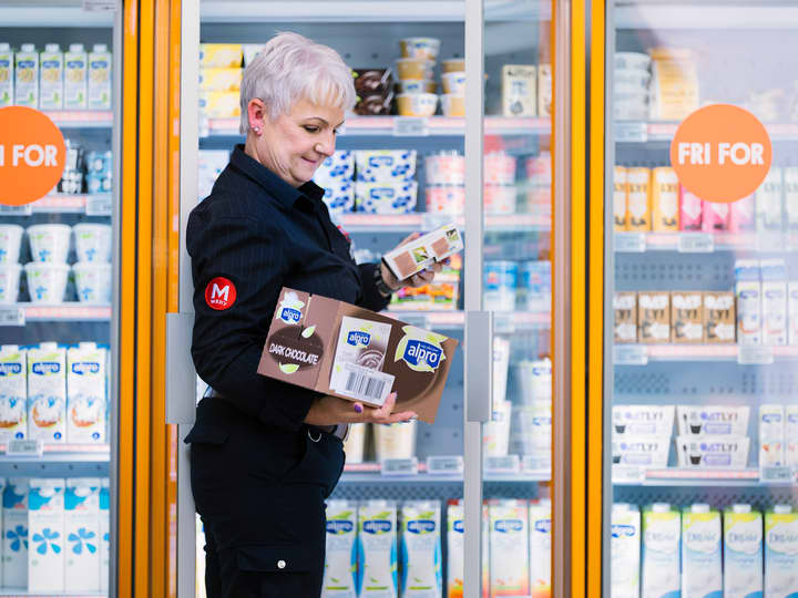 Alle fri for produkter samlet i en kjøledisk.