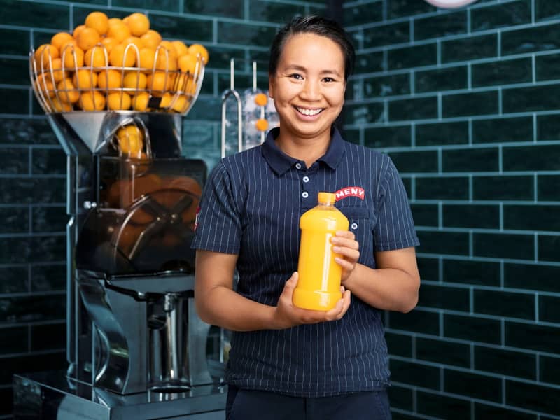 Nypresset appelsinjuice