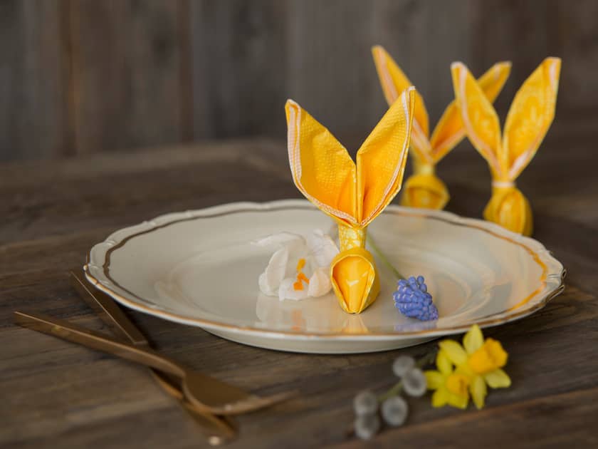 Slik bretter du påskeservietter på 1-2-3