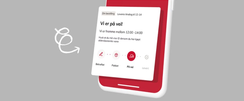 Følg bestillingen din steg-for-steg 