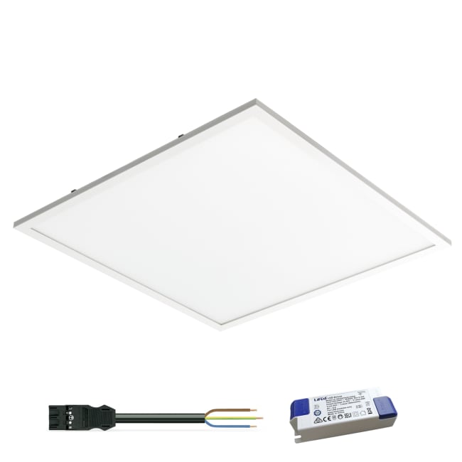 24W NORIKON N370 LED PANEL 60X60 3000K WAGO PÅMONTERT