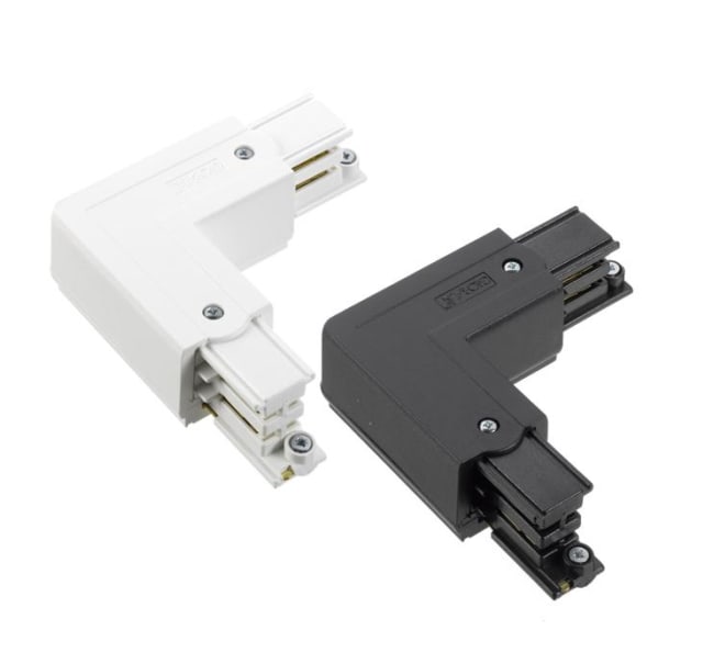 GLOBAL L-STYKKE 90° YTTERSIDE, HVIT/SORT