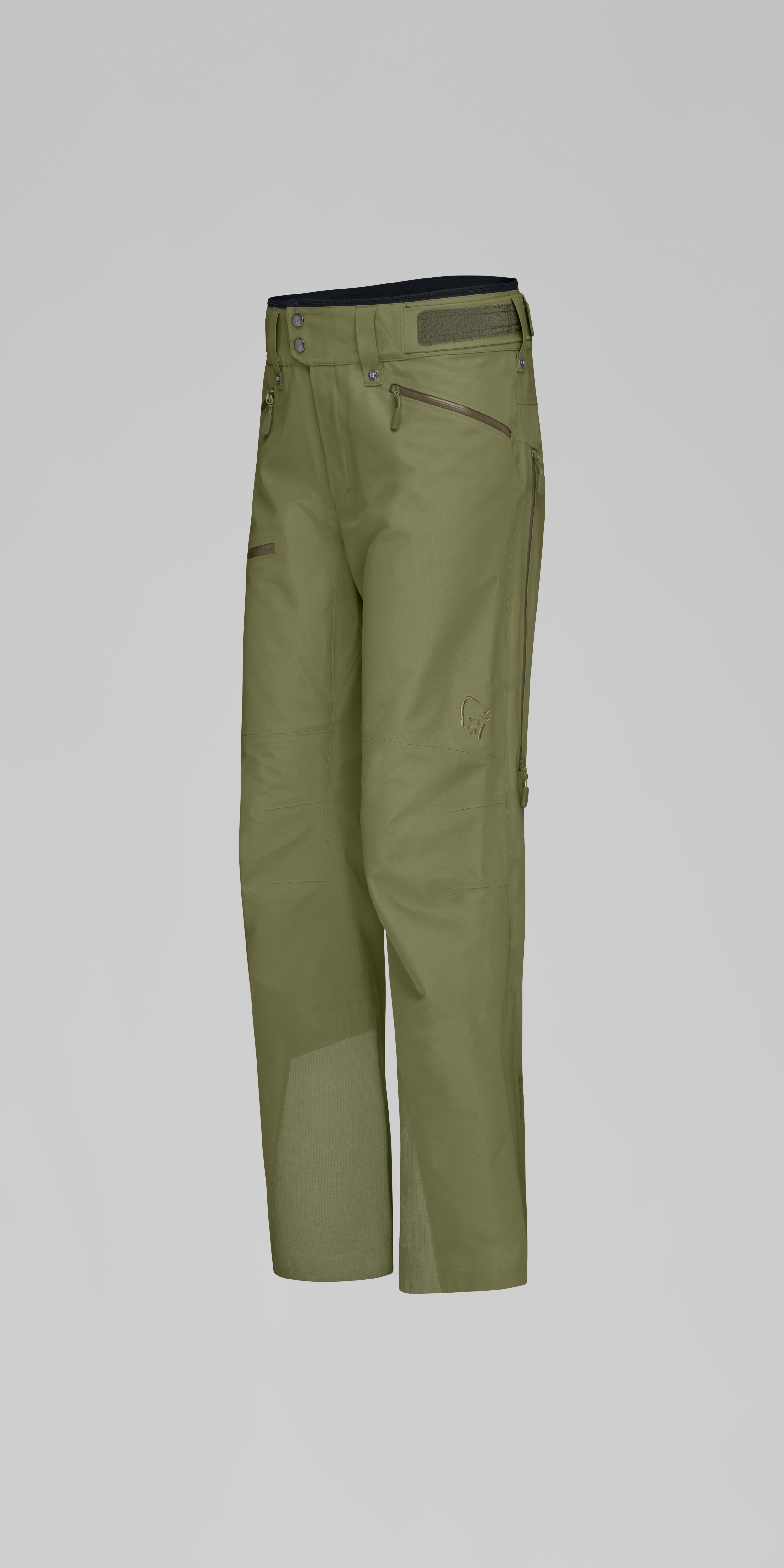 Packshot front left image of lofoten Gore-Tex Pants Deep Lichen Green