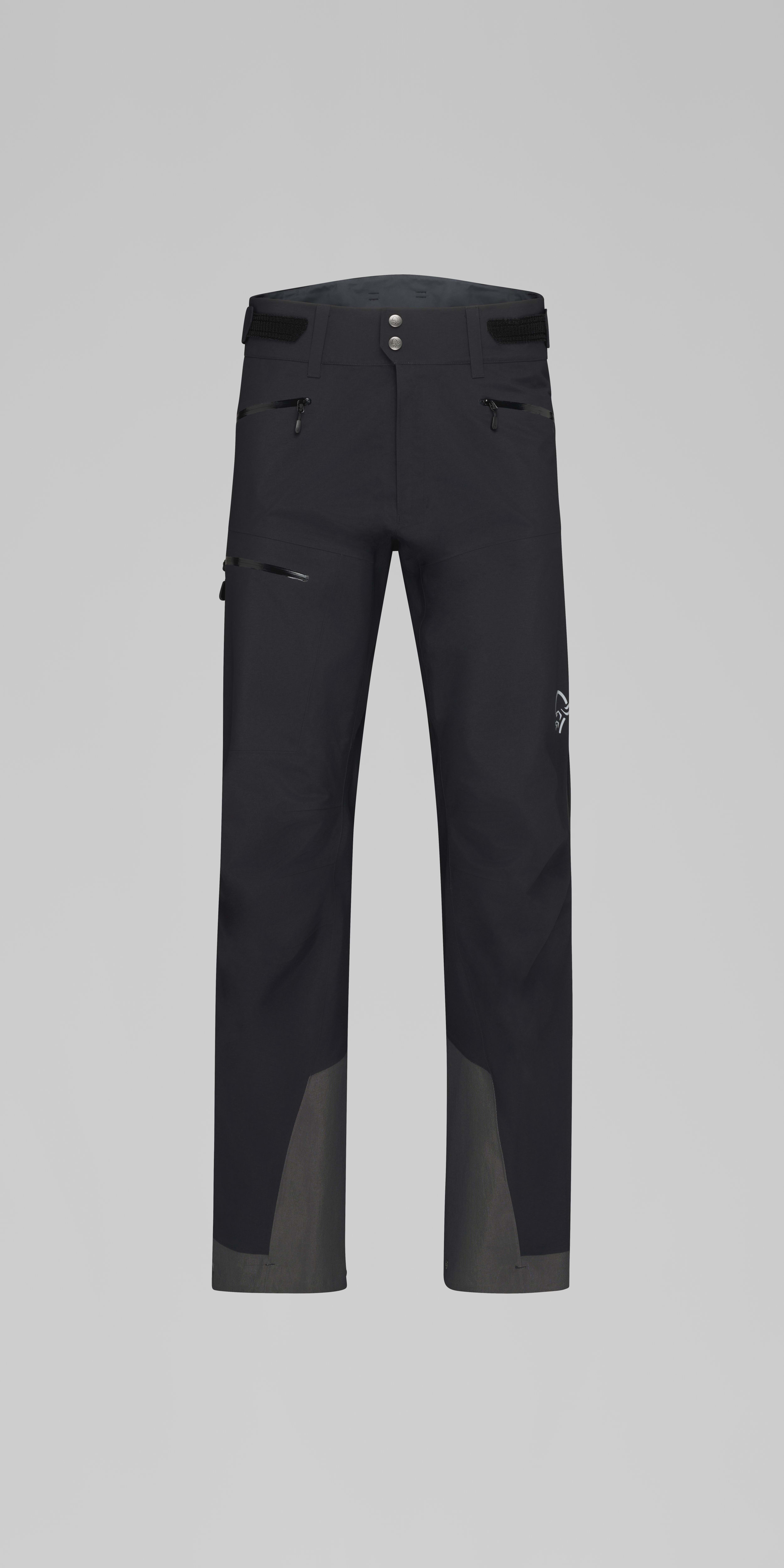 Packshot front image of trollveggen Gore-Tex Pro light Pants Caviar Black