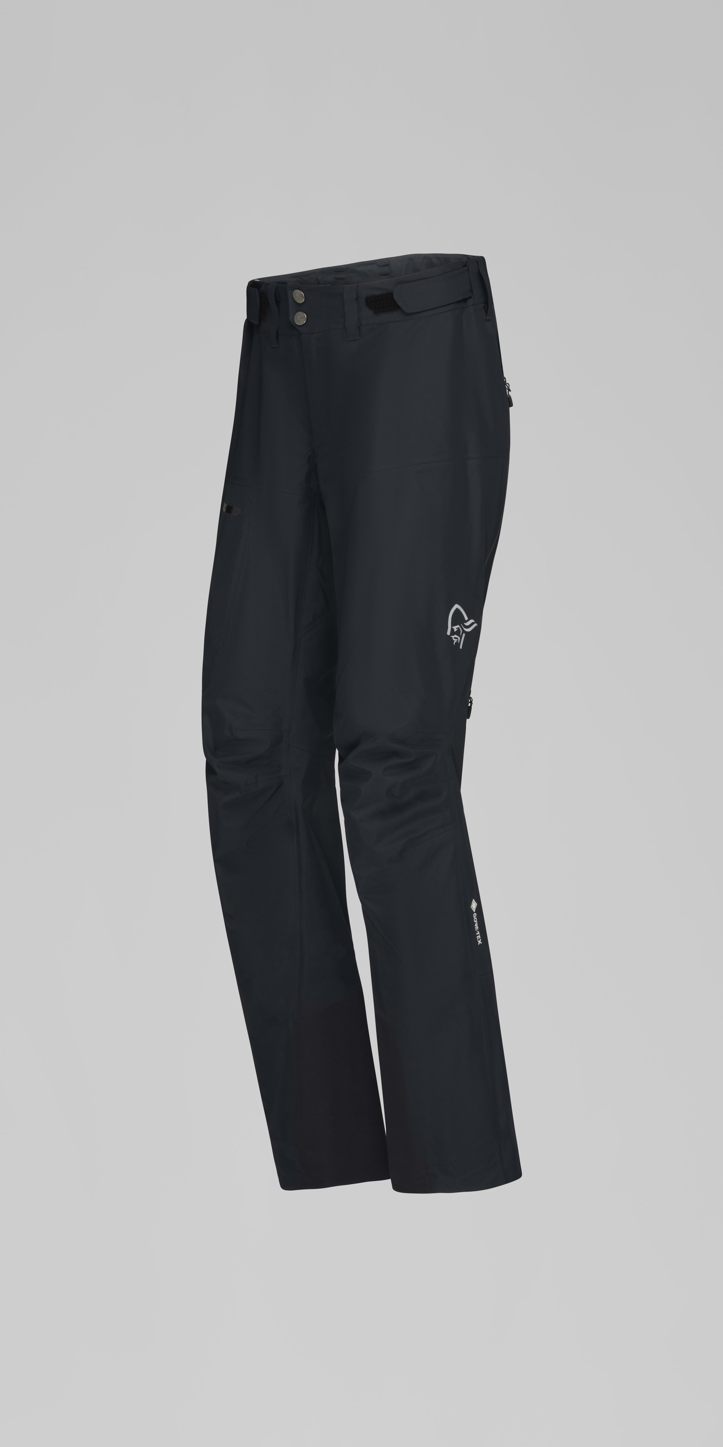 Packshot front left image of falketind Gore-Tex Pants Caviar Black