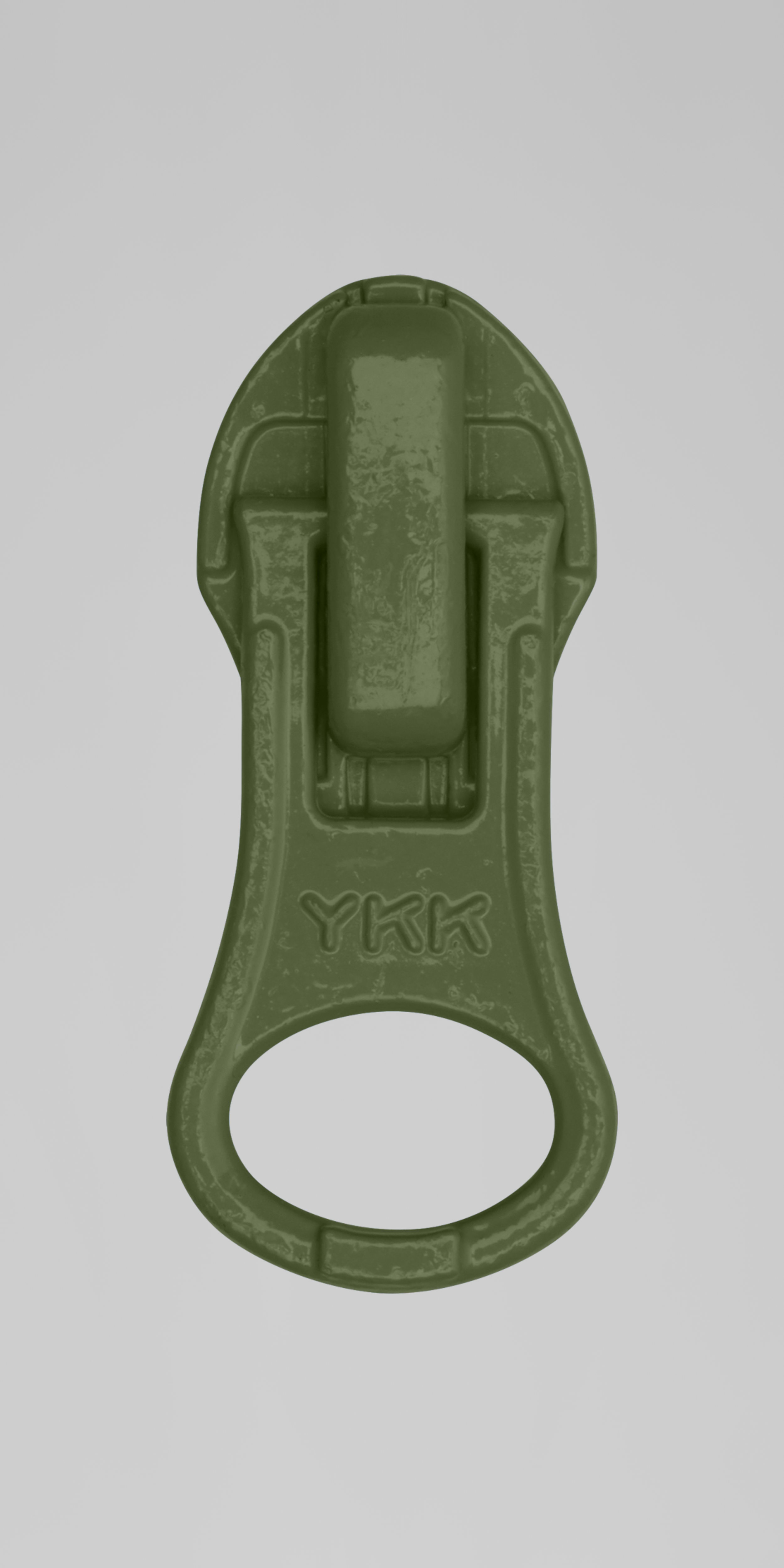 Packshot front image of spareparts_repair Zipper slider set Forest Green