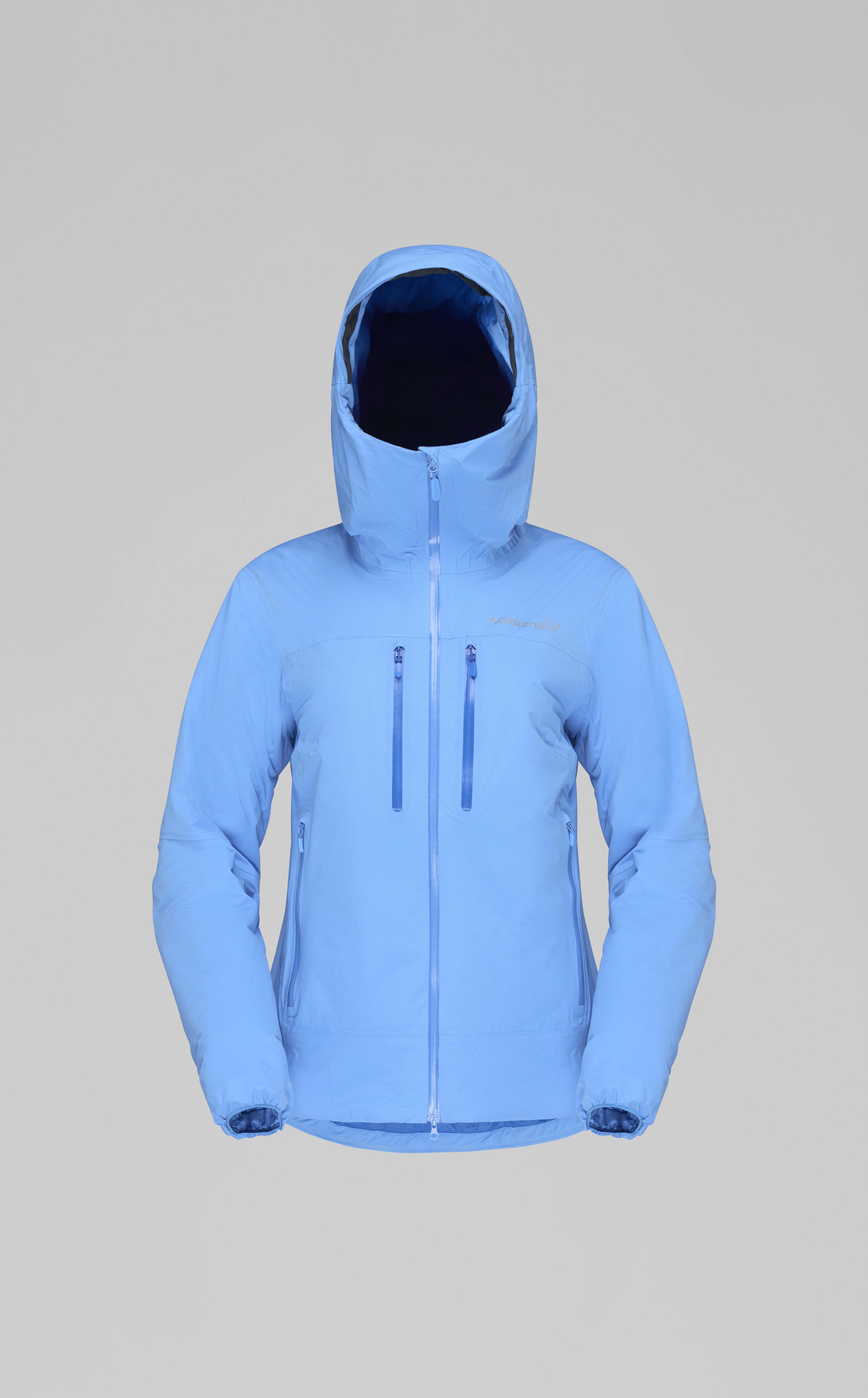 Packshot front image of trollveggen dri2 thermo60 Zip Hood Marina