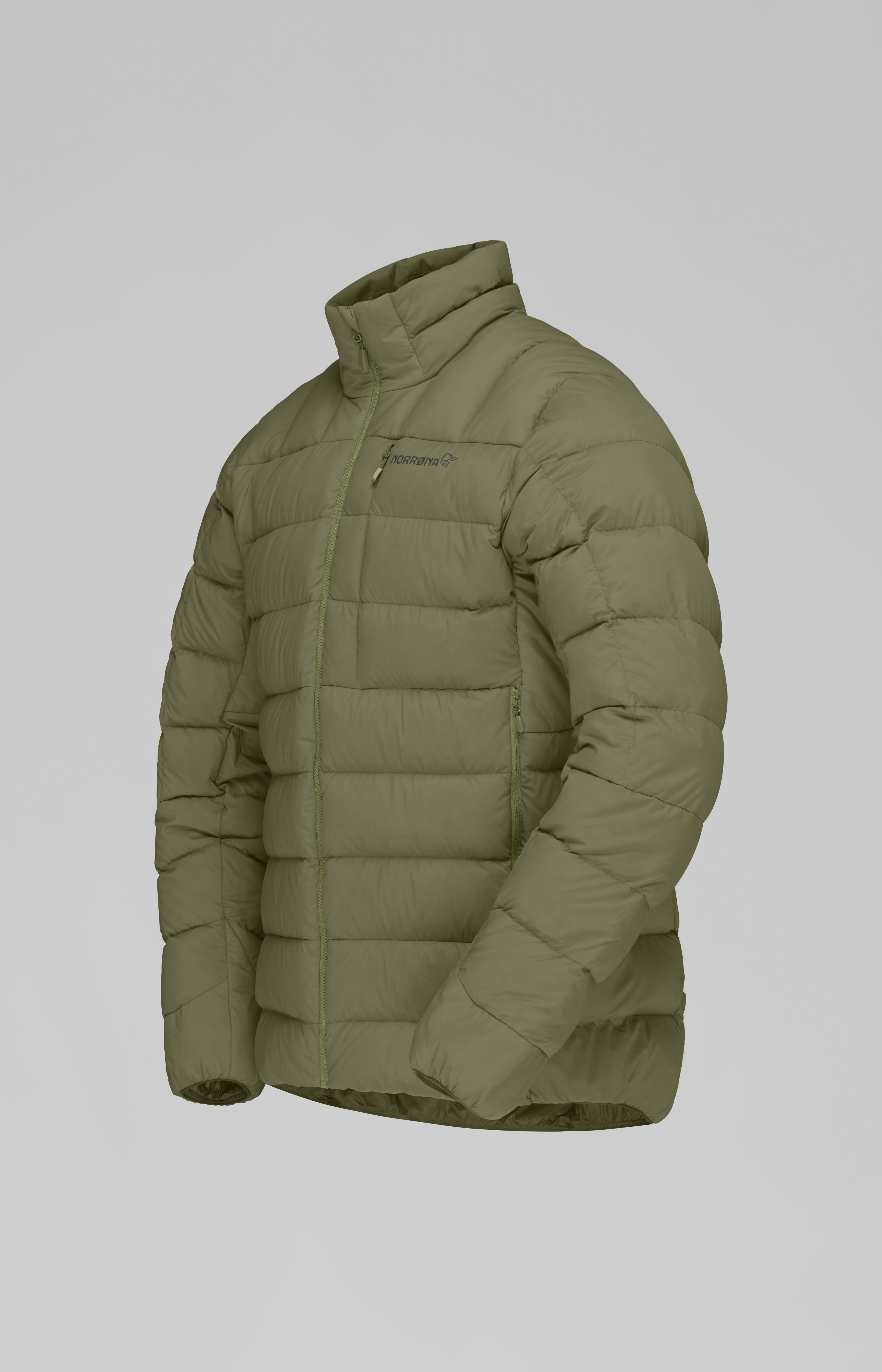 Packshot front left image of femund down700 Jacket Olive Night