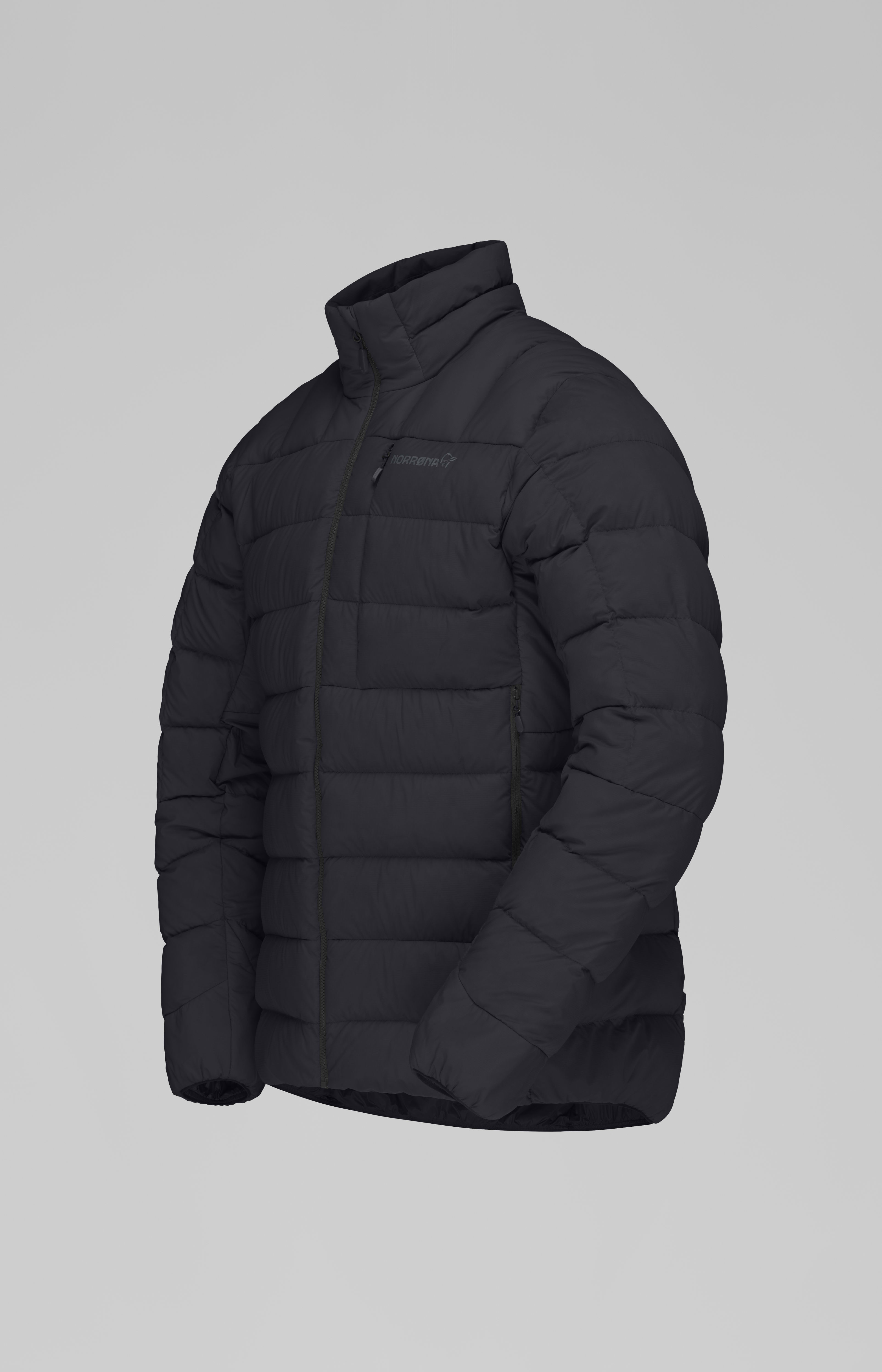 Packshot front left image of femund down700 Jacket Caviar Black