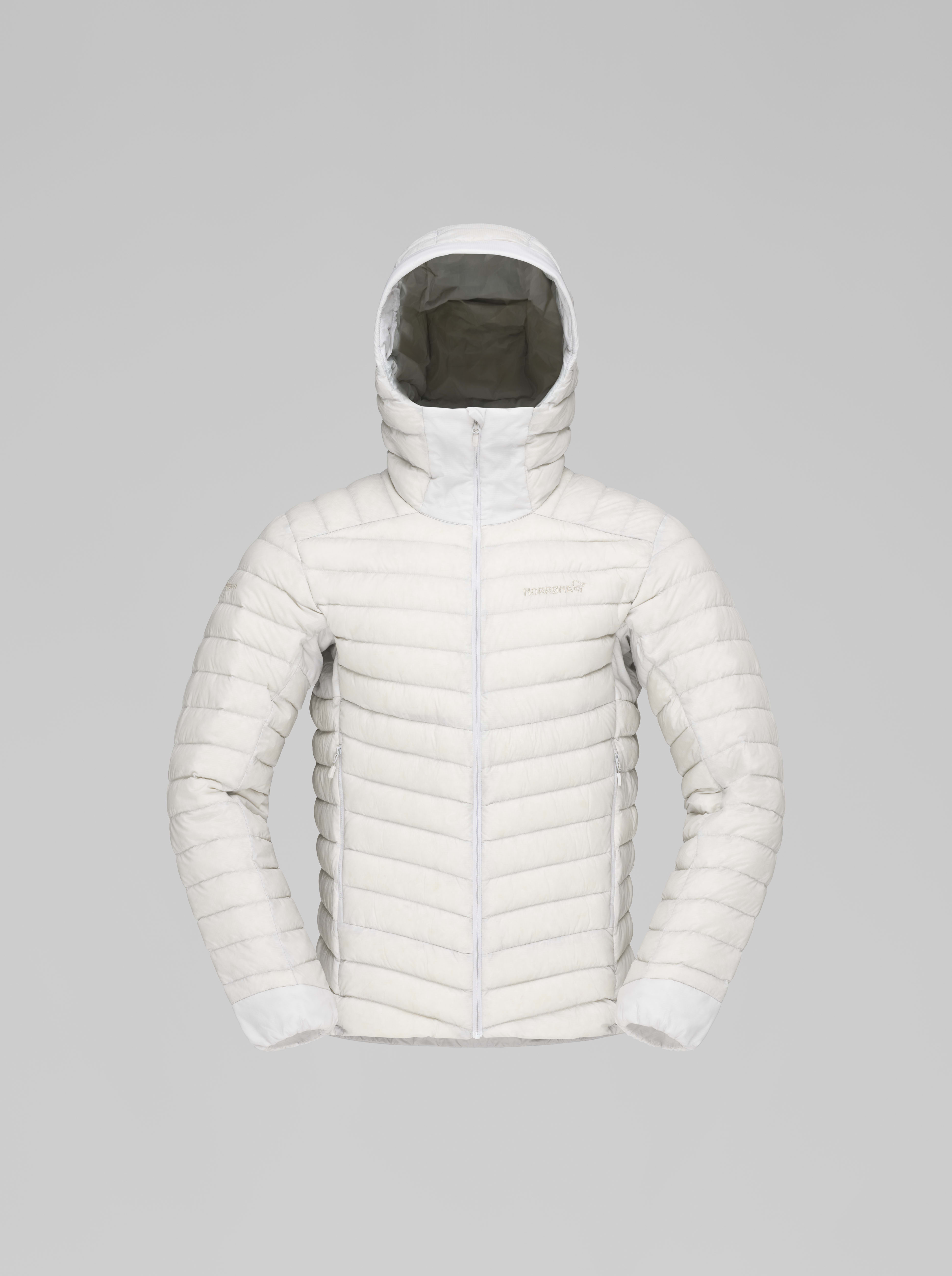 Packshot front image of trollveggen down850 light Zip Hood Antarctica