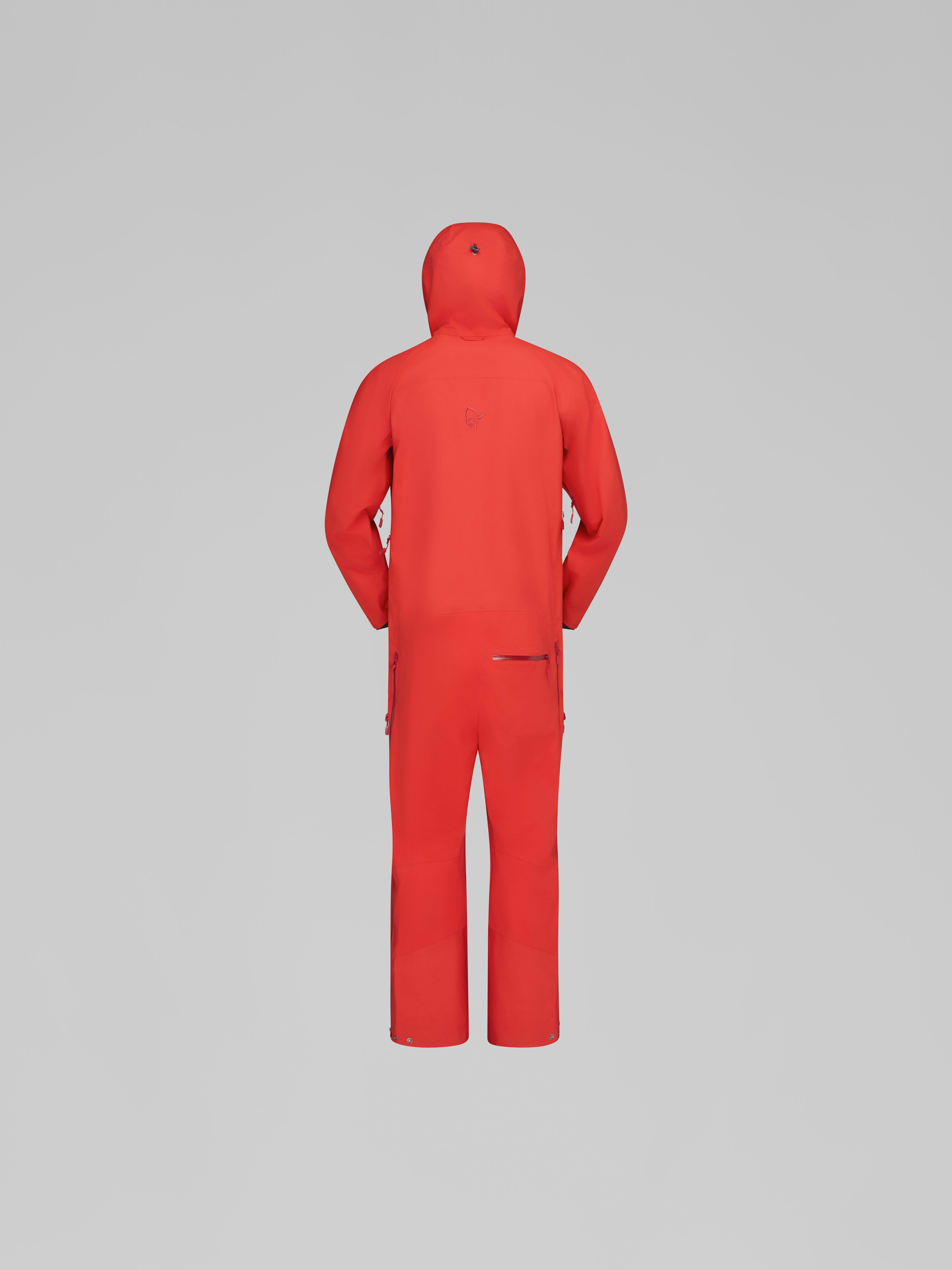 Packshot back image of lofoten Gore-Tex Pro ACE One-Piece Fiery Red