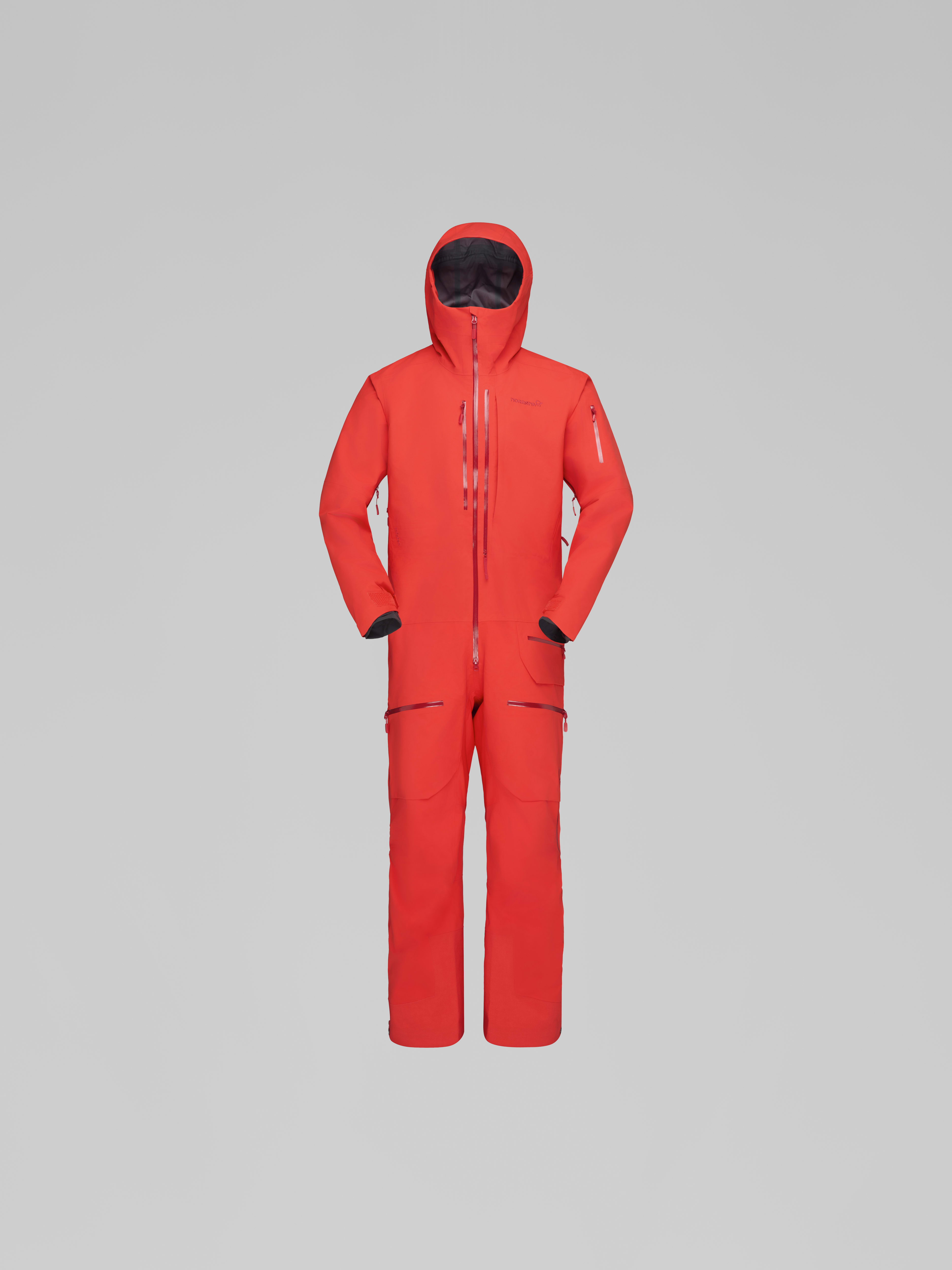 Packshot front image of lofoten Gore-Tex Pro ACE One-Piece Fiery Red