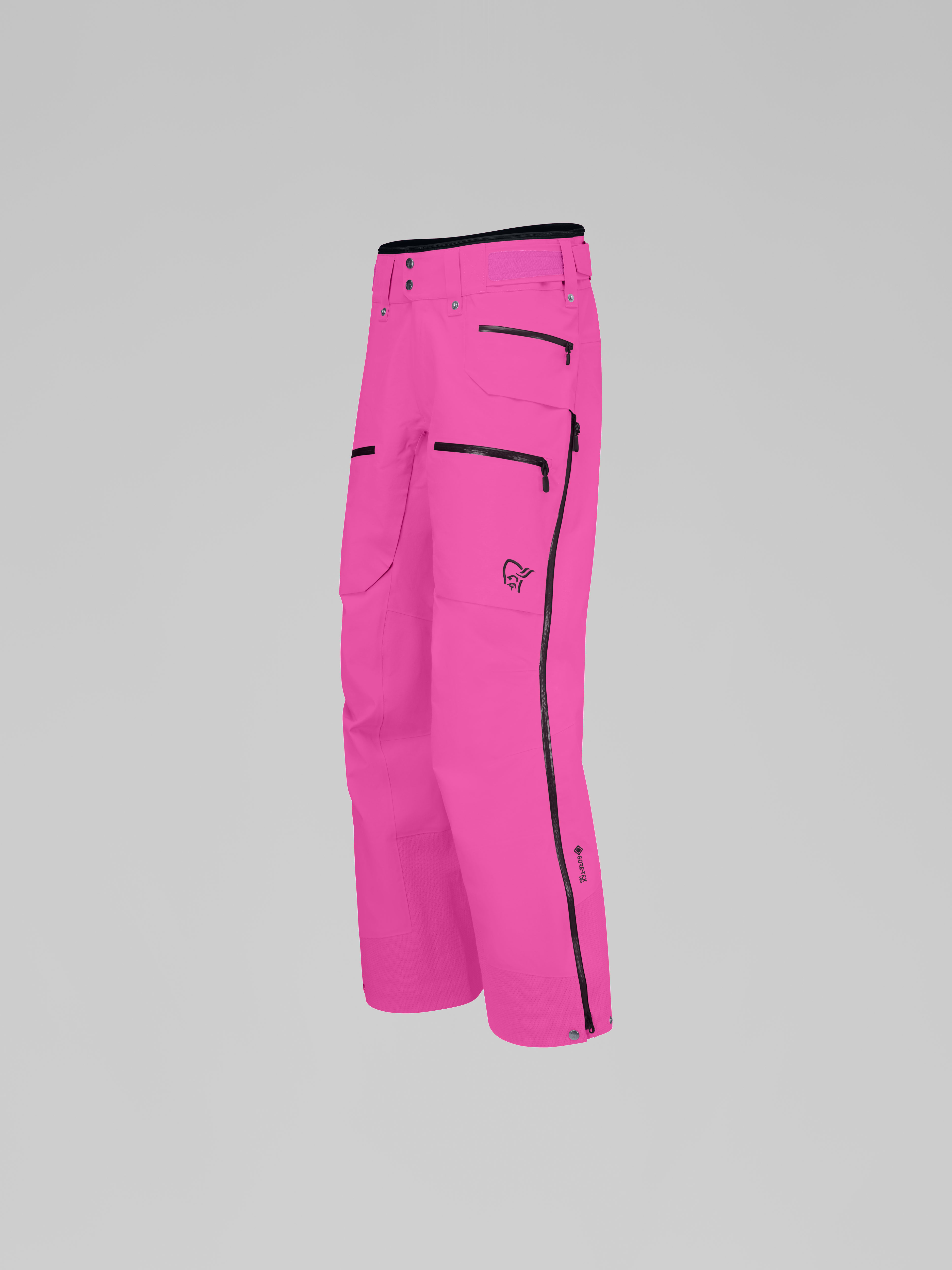 Packshot front left image of lofoten Gore-Tex Pro LTD Pants Raspberry Rose