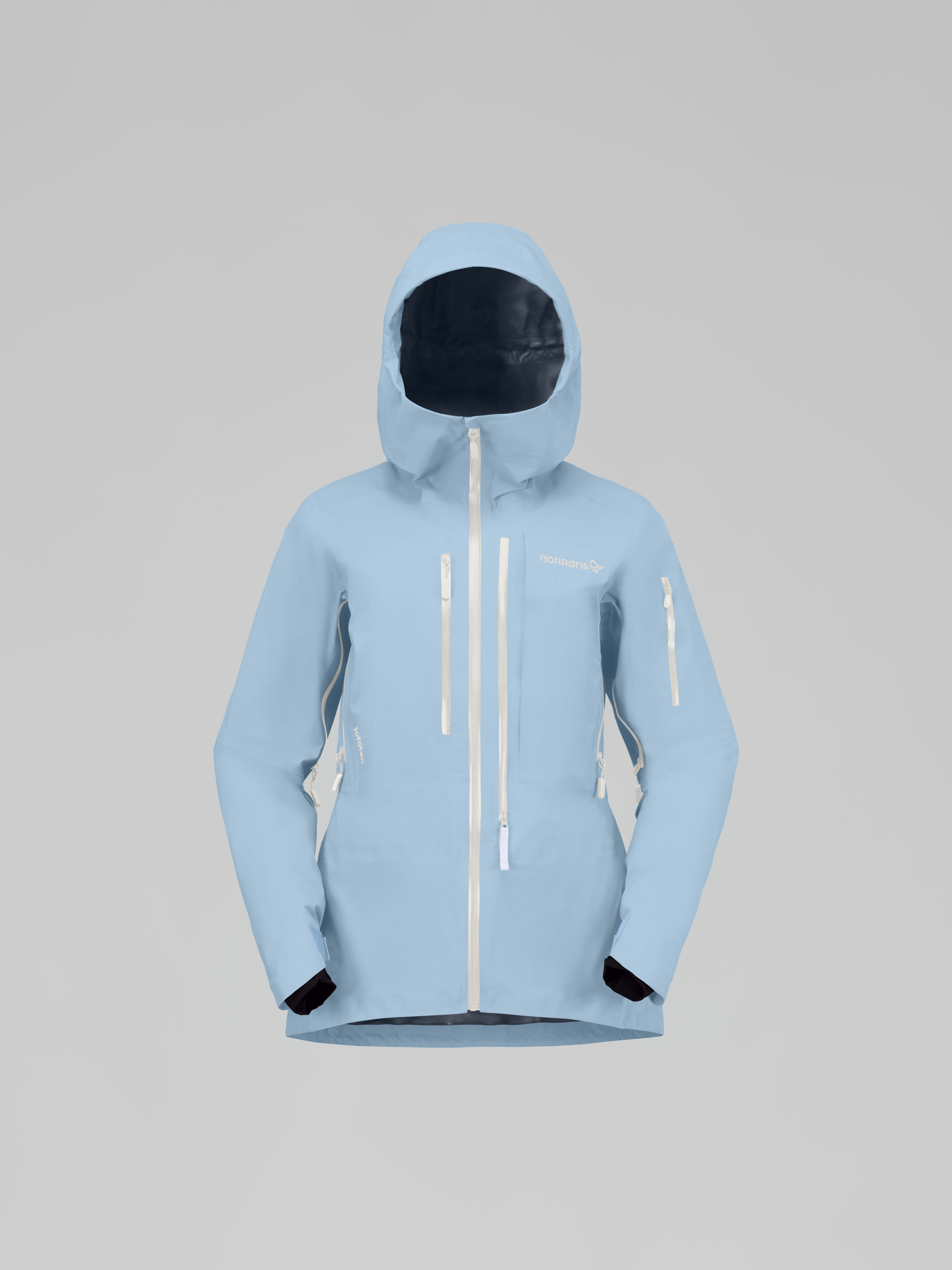 Packshot front image of lofoten Gore-Tex Pro Jacket Cashmere Blue
