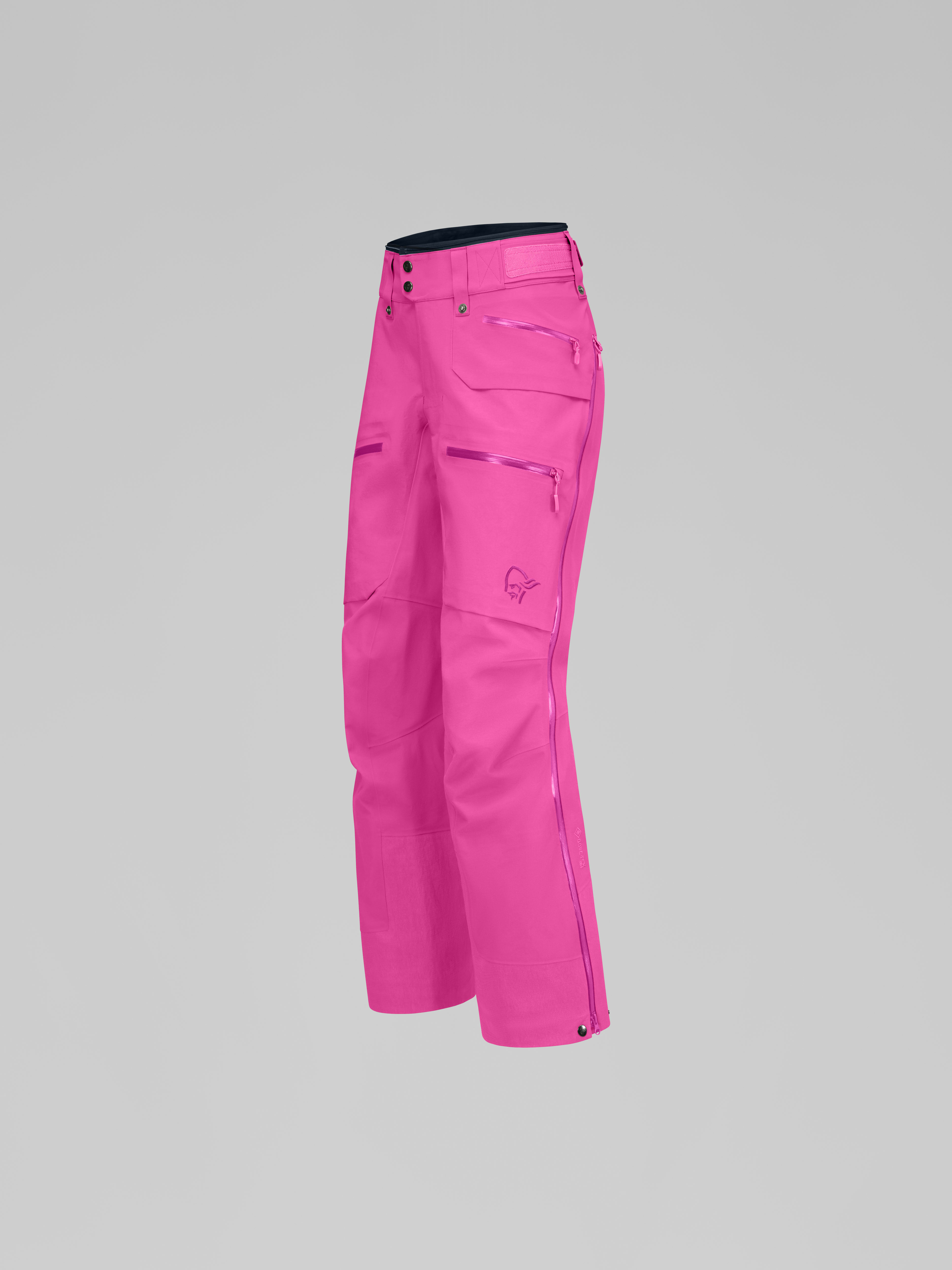 Packshot front left image of lofoten Gore-Tex Pro LTD Pants Raspberry Rose