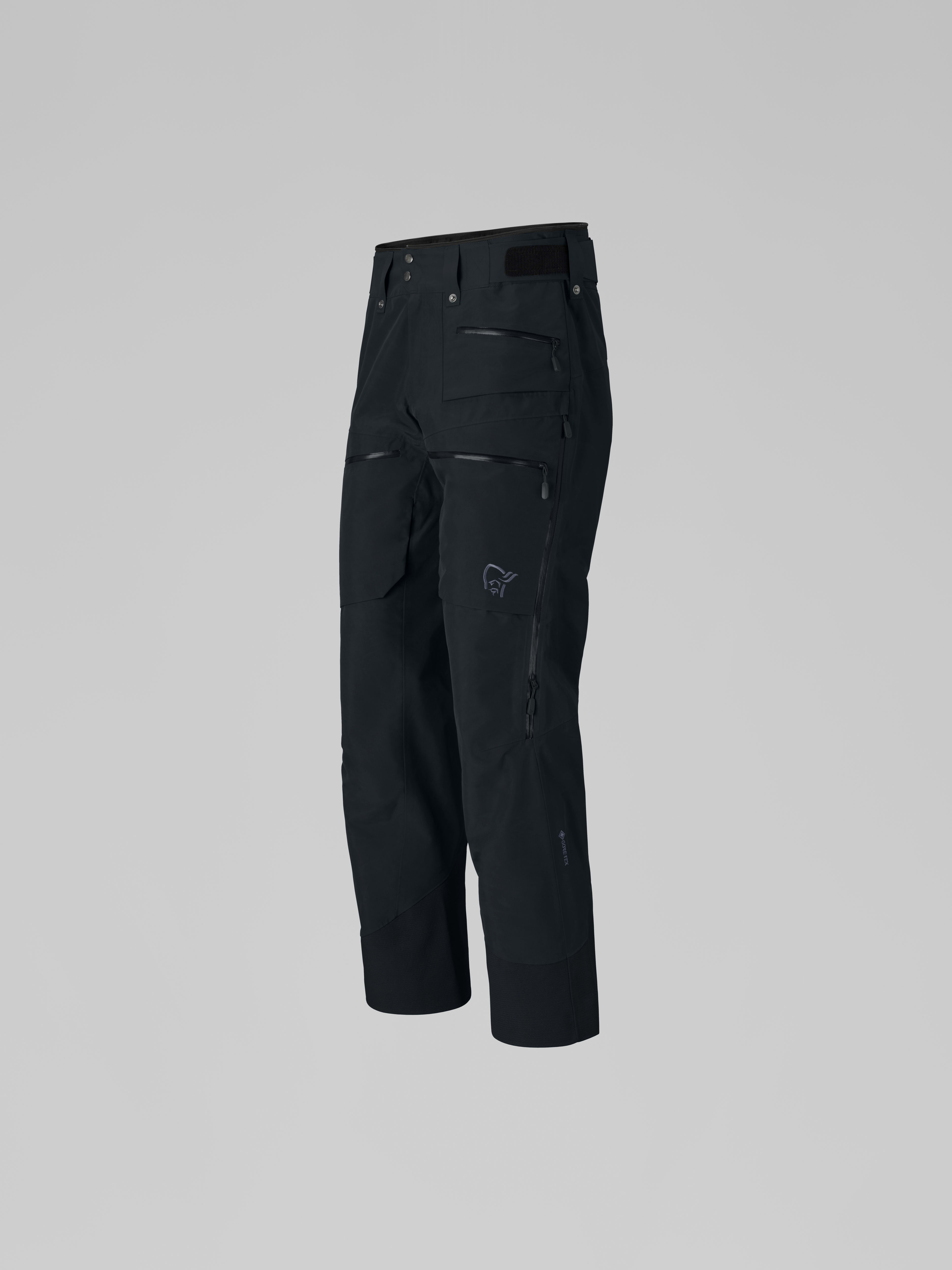 Packshot front left image of lofoten Gore-Tex Insulated short Pants Caviar Black