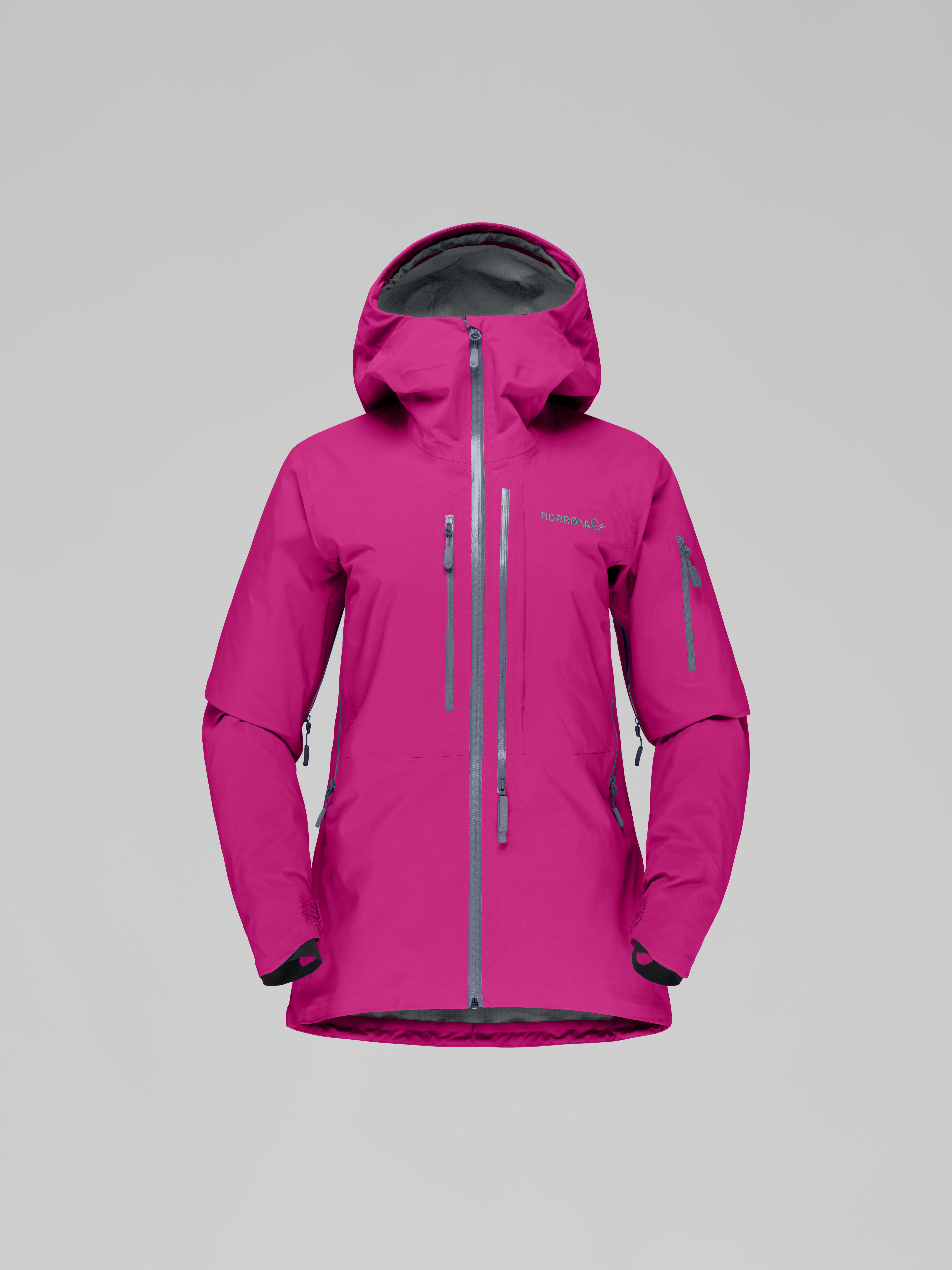 Packshot front image of lofoten Gore-Tex Pro Jacket Festival Fuchsia