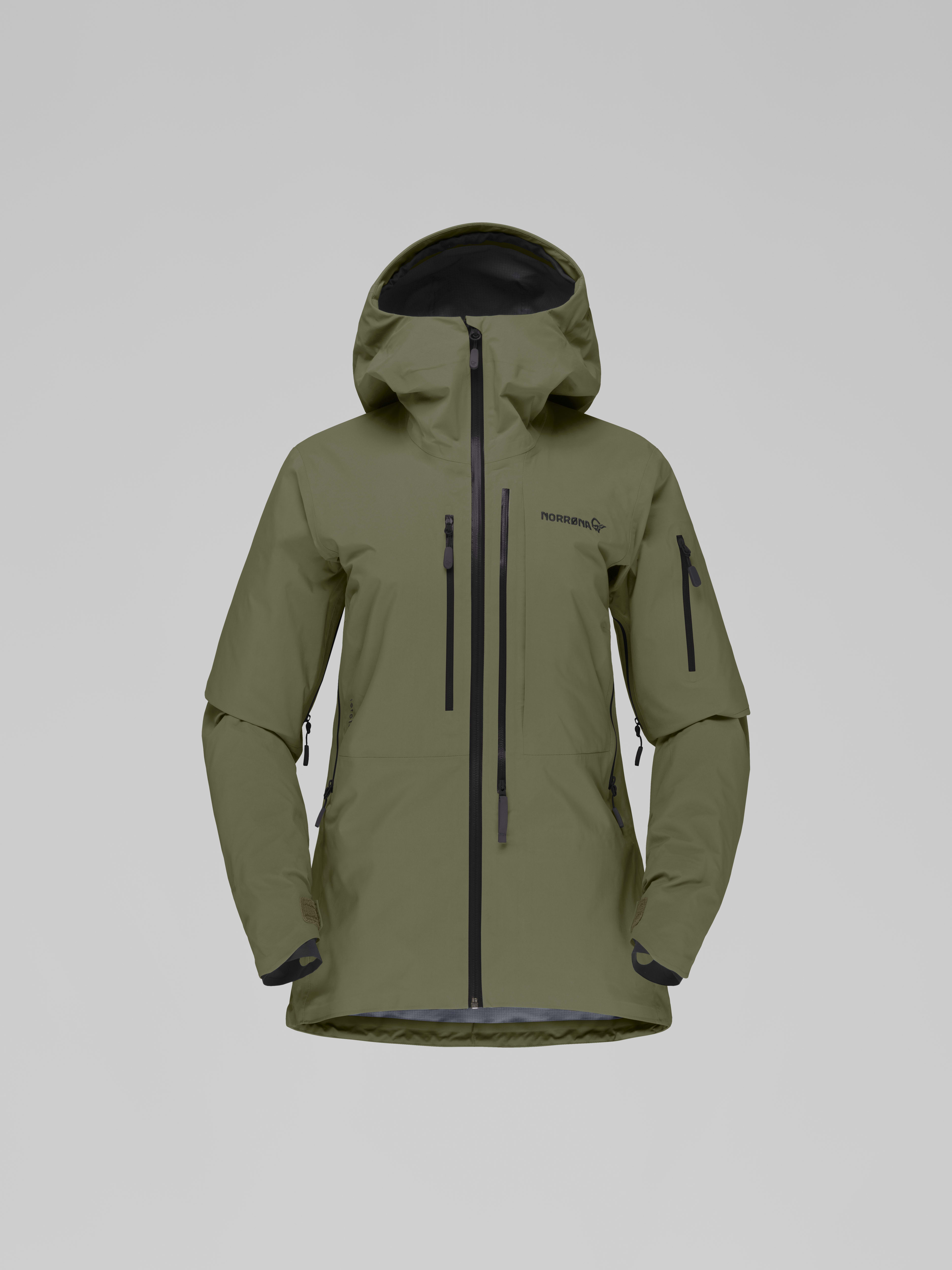Packshot front image of lofoten Gore-Tex Pro Jacket Olive Night