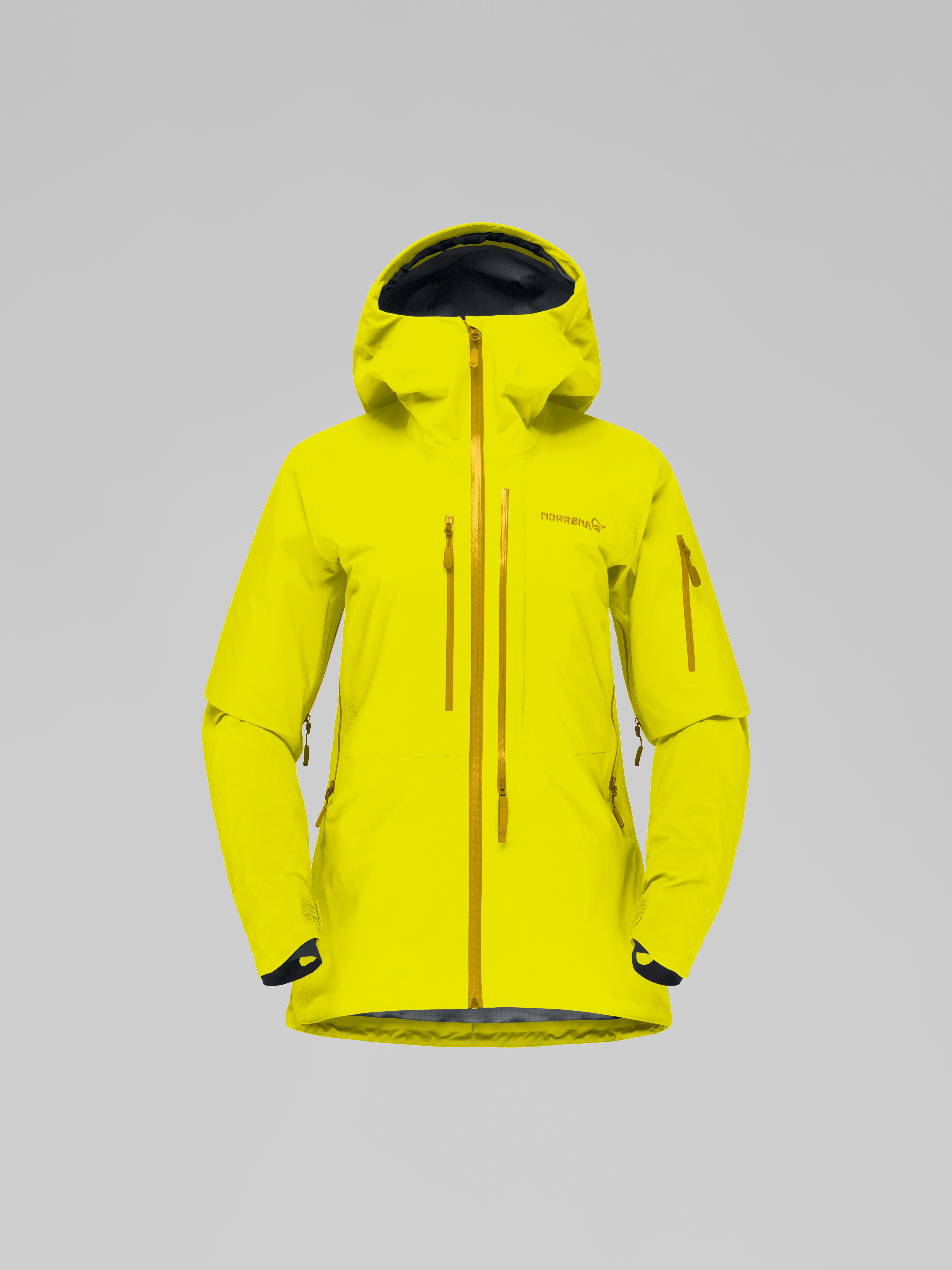Packshot front image of lofoten Gore-Tex Pro Jacket Lightning Yellow