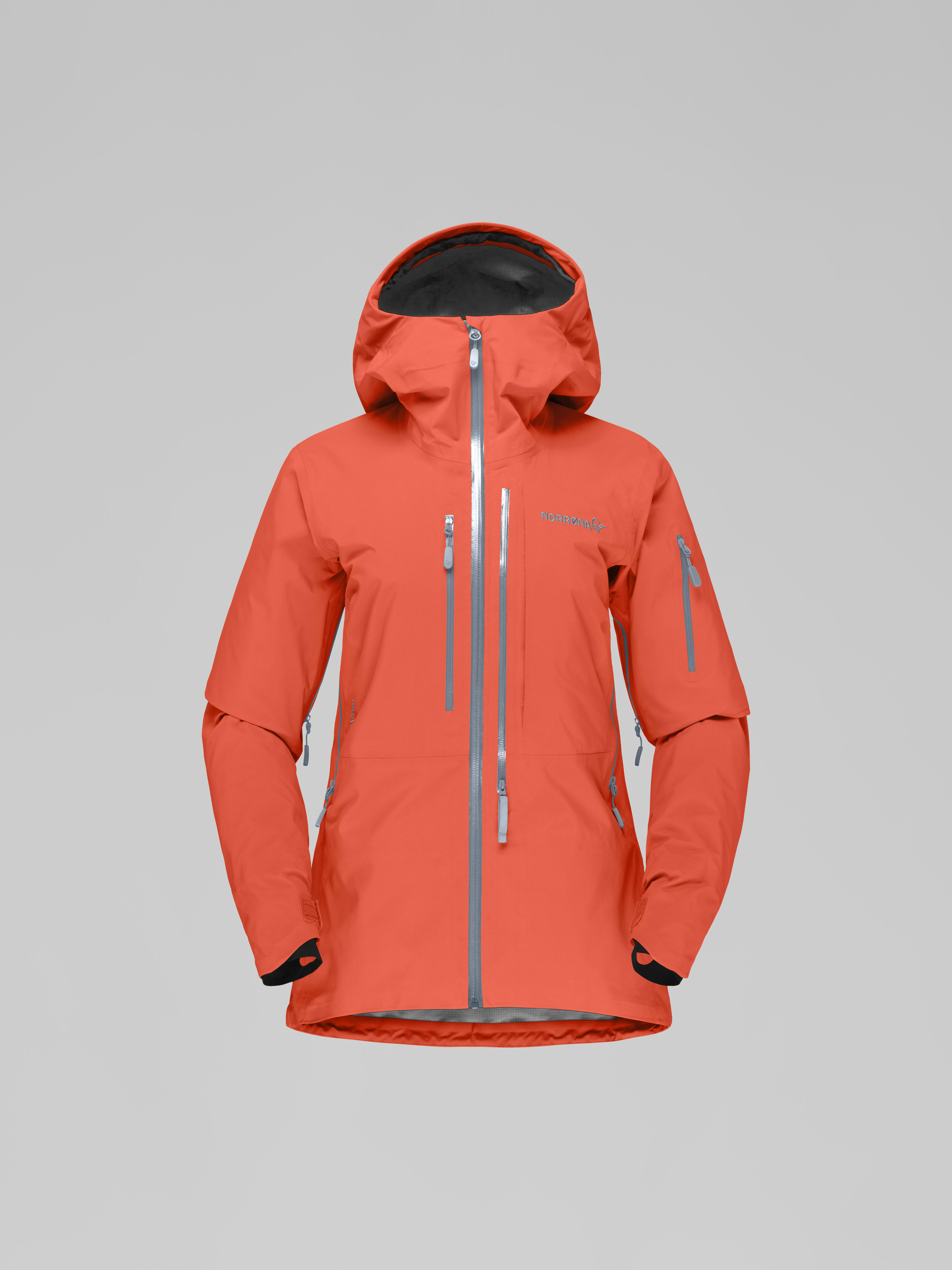 Packshot front image of lofoten Gore-Tex Pro Jacket Orange Alert