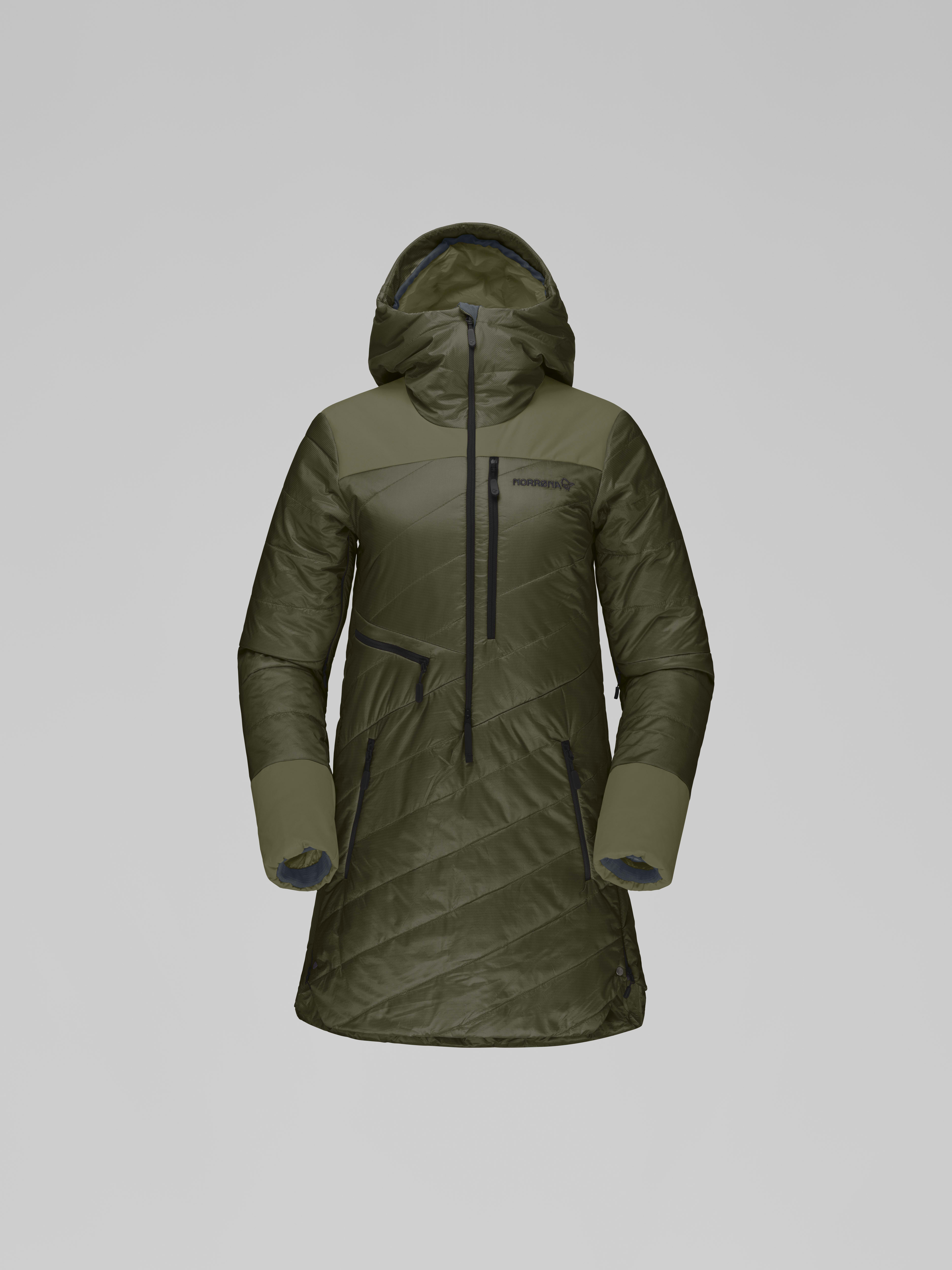 Packshot front image of lofoten Primaloft80 Anorak Olive Night