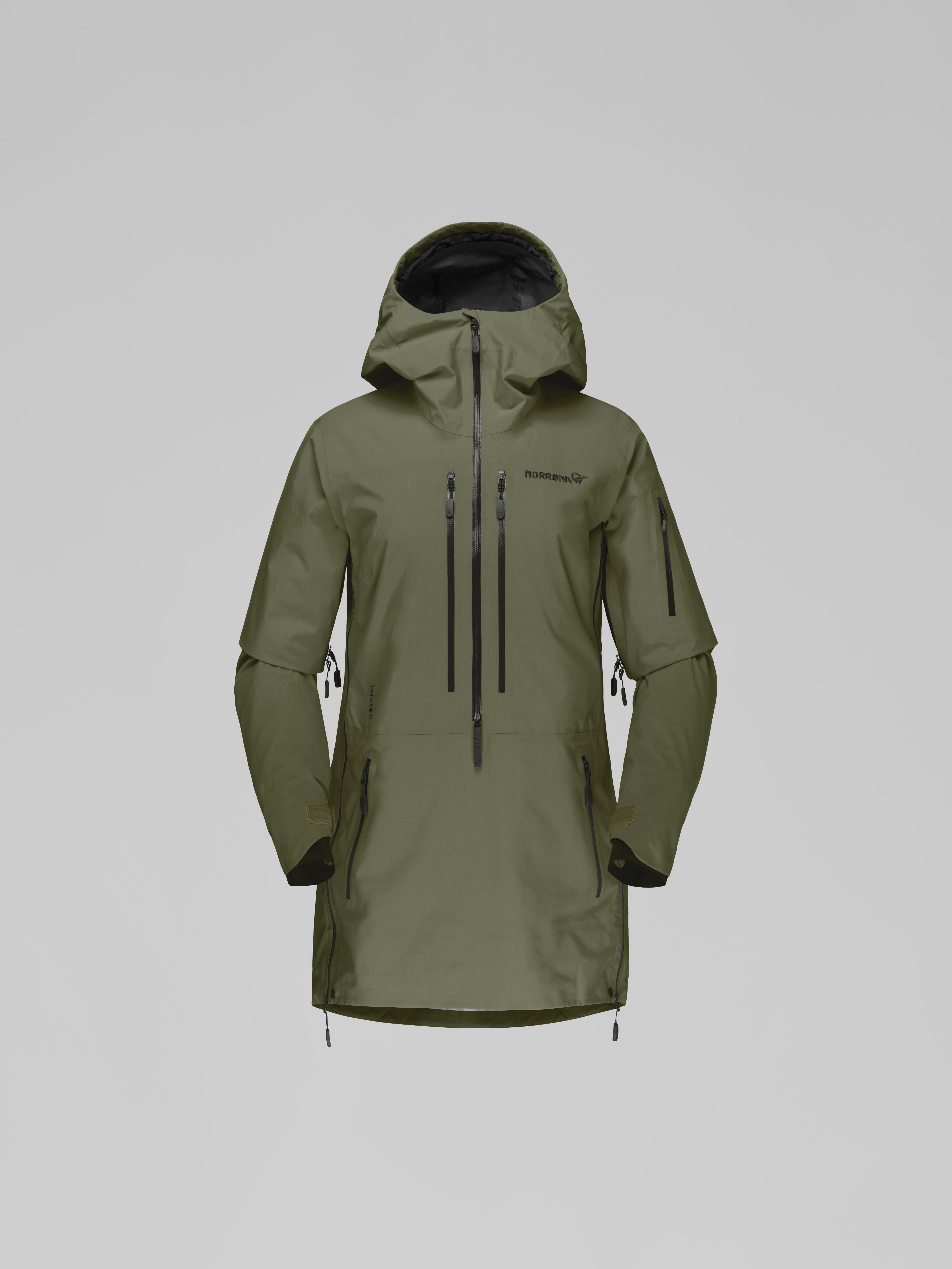 Packshot front image of lofoten Gore-Tex Pro Anorak Olive Night