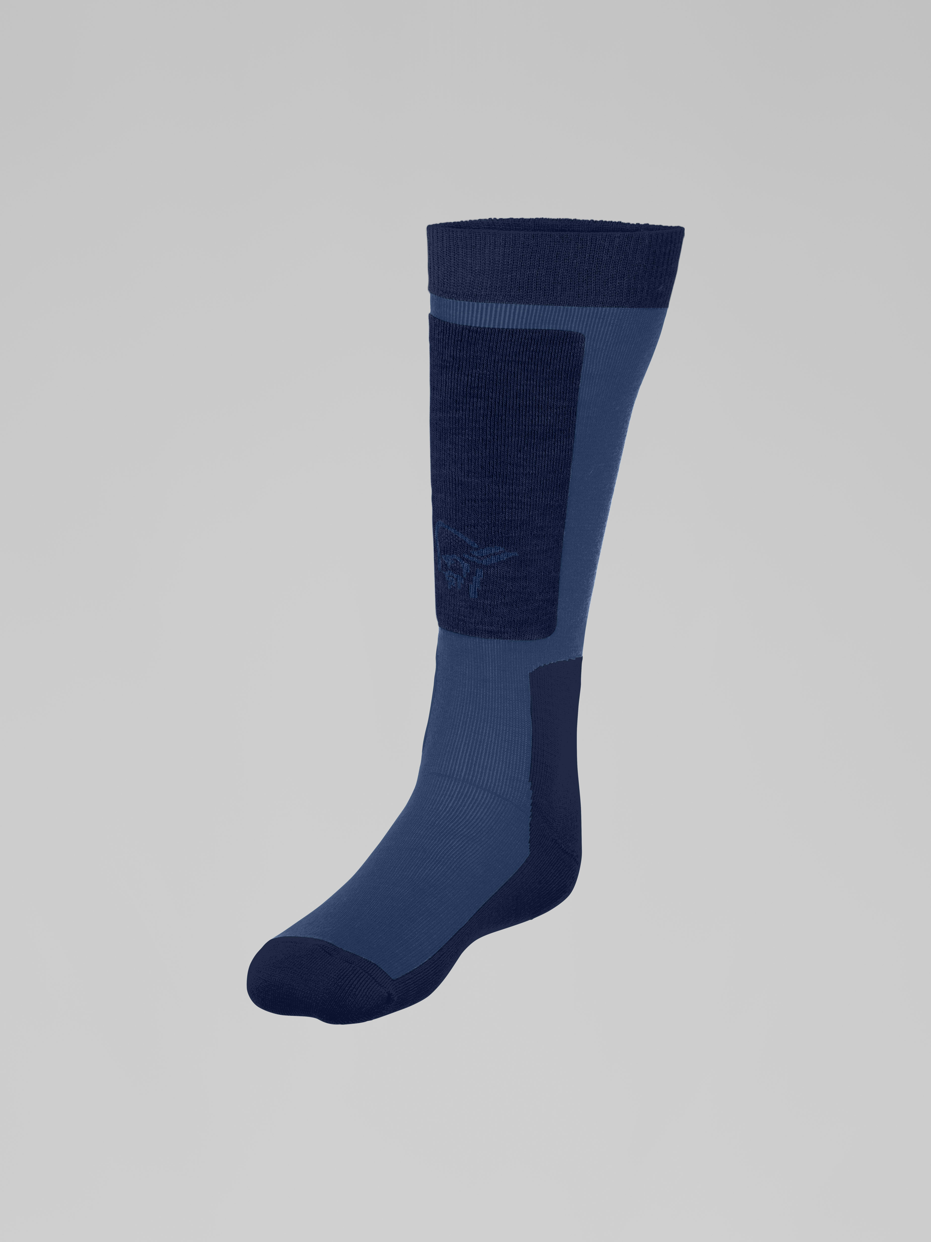 Packshot front image of lofoten mid merinoUll long Socks Indigo Night/Dark Denim
