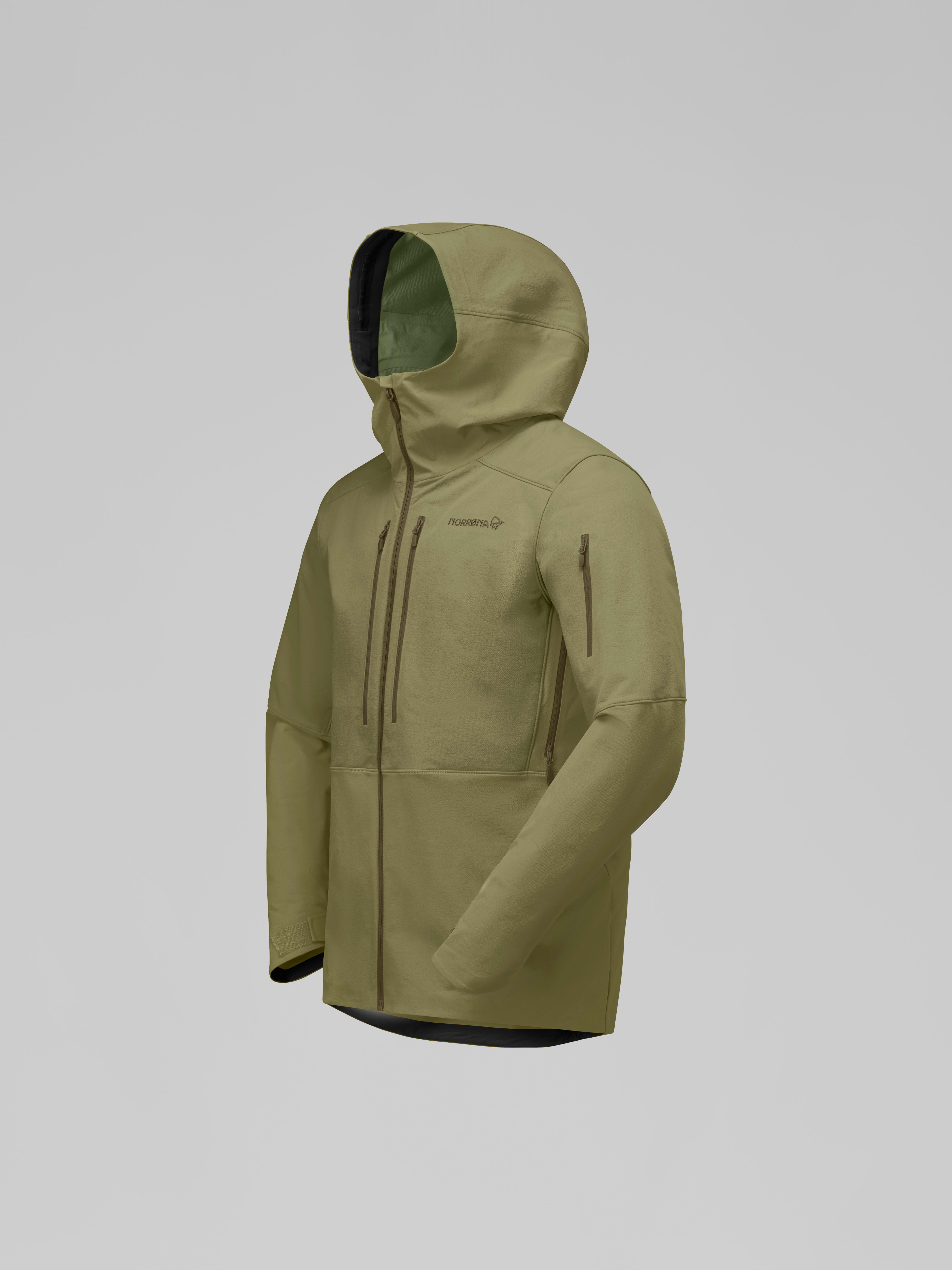 Packshot front left image of lofoten flex1 Jacket Deep Lichen Green