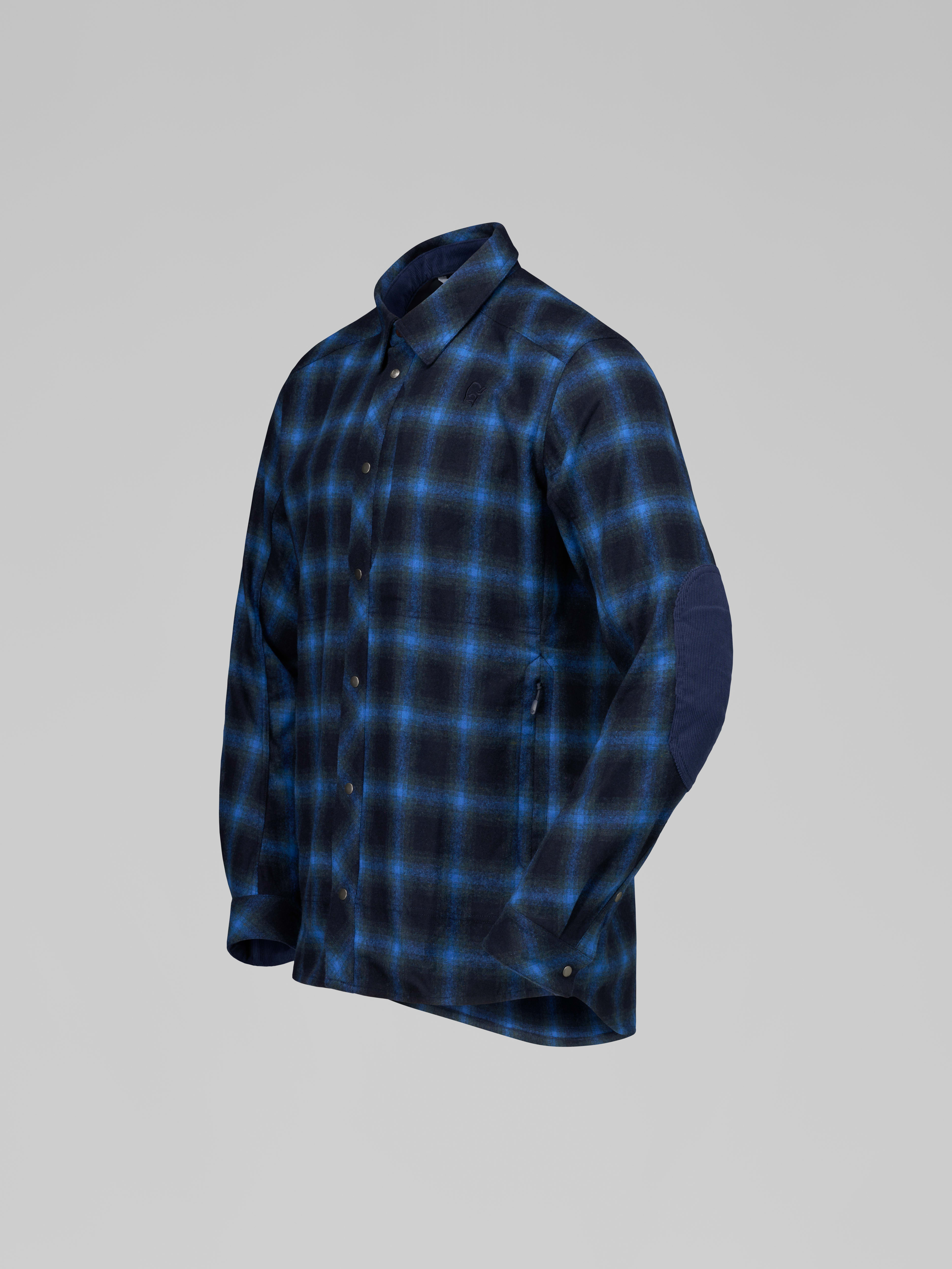 Packshot front left image of tamok wool Shirt Navy Blazer